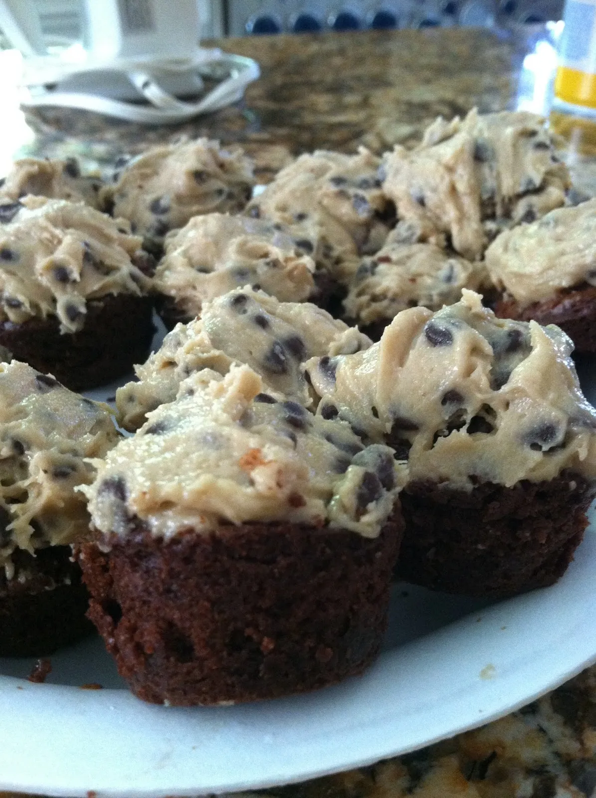 Brownie Bites with Nutella Frosting
