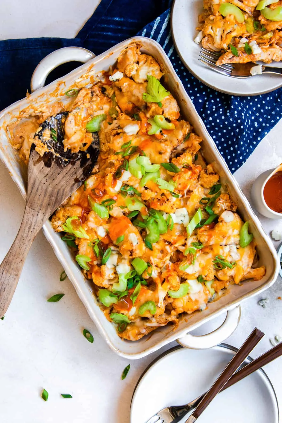 Buffalo Chicken Mexican Casserole