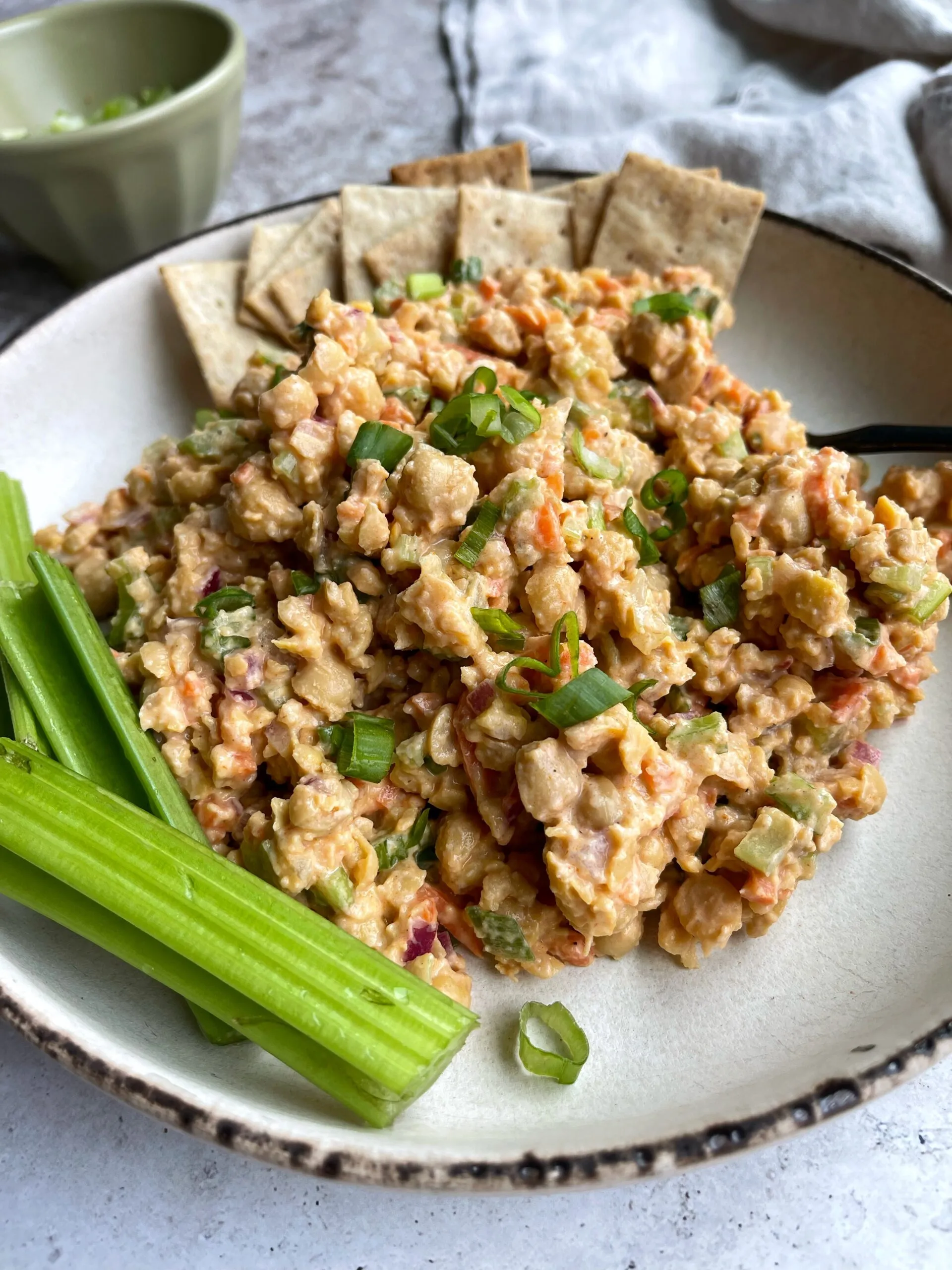 Buffalo Chickpea Salad Melt