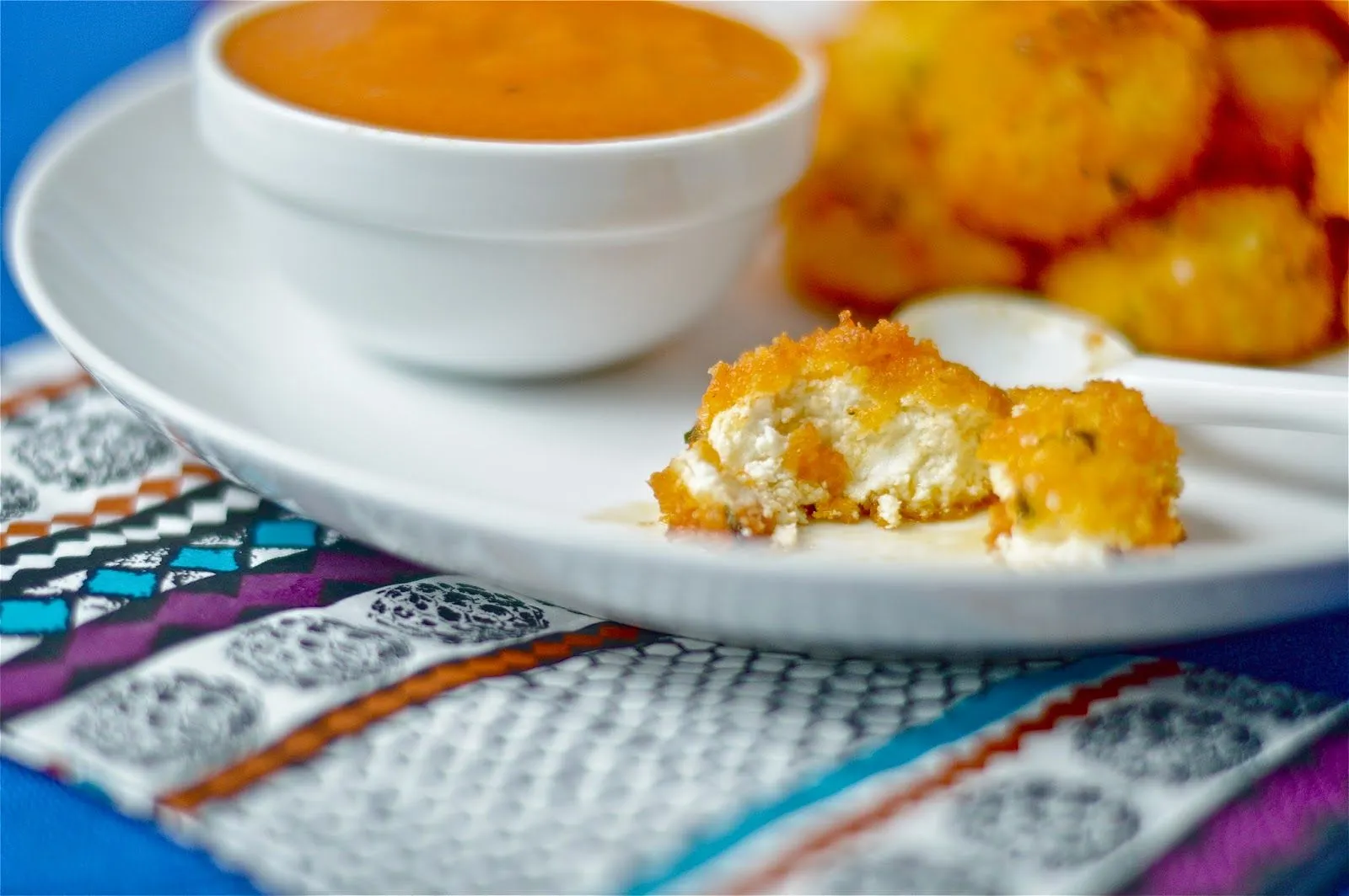 Buffalo Oven Fried Goat Cheese
