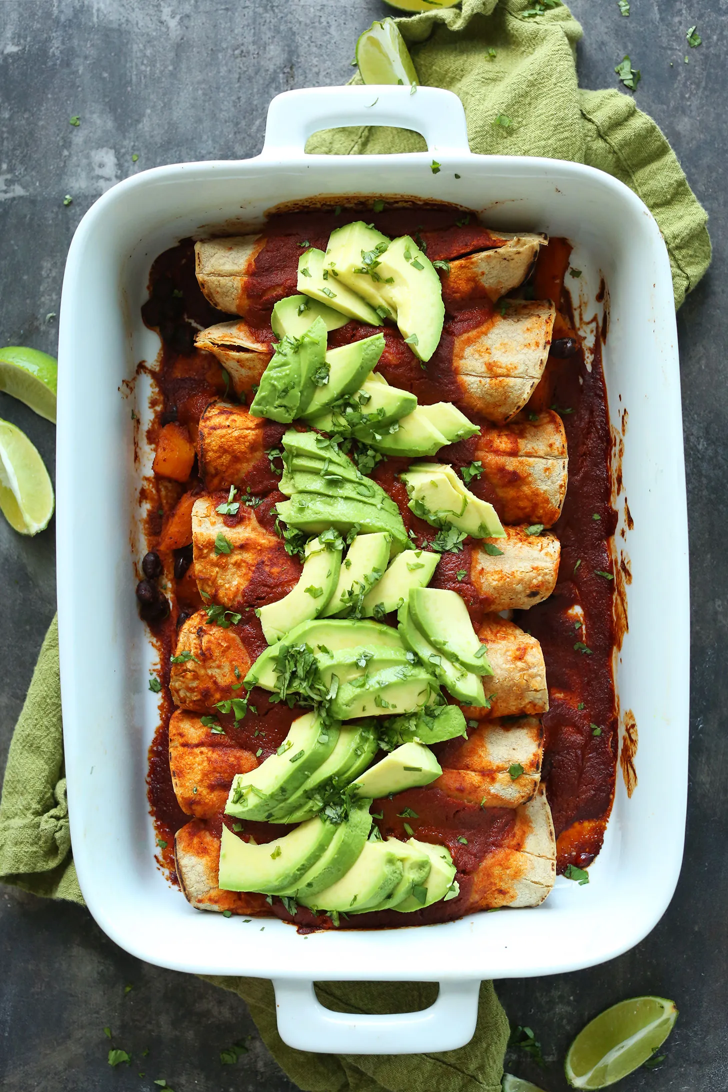Butternut Squash Enchiladas with Easy Mole