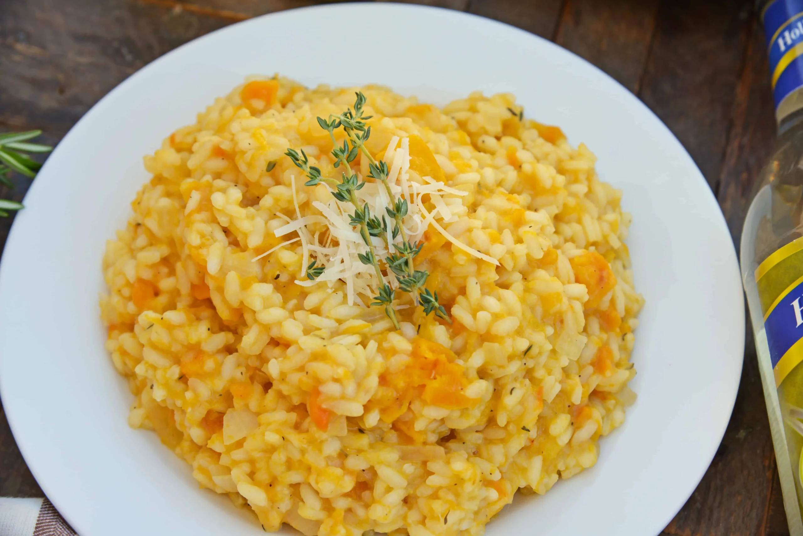 Butternut Squash Microwave Risotto
