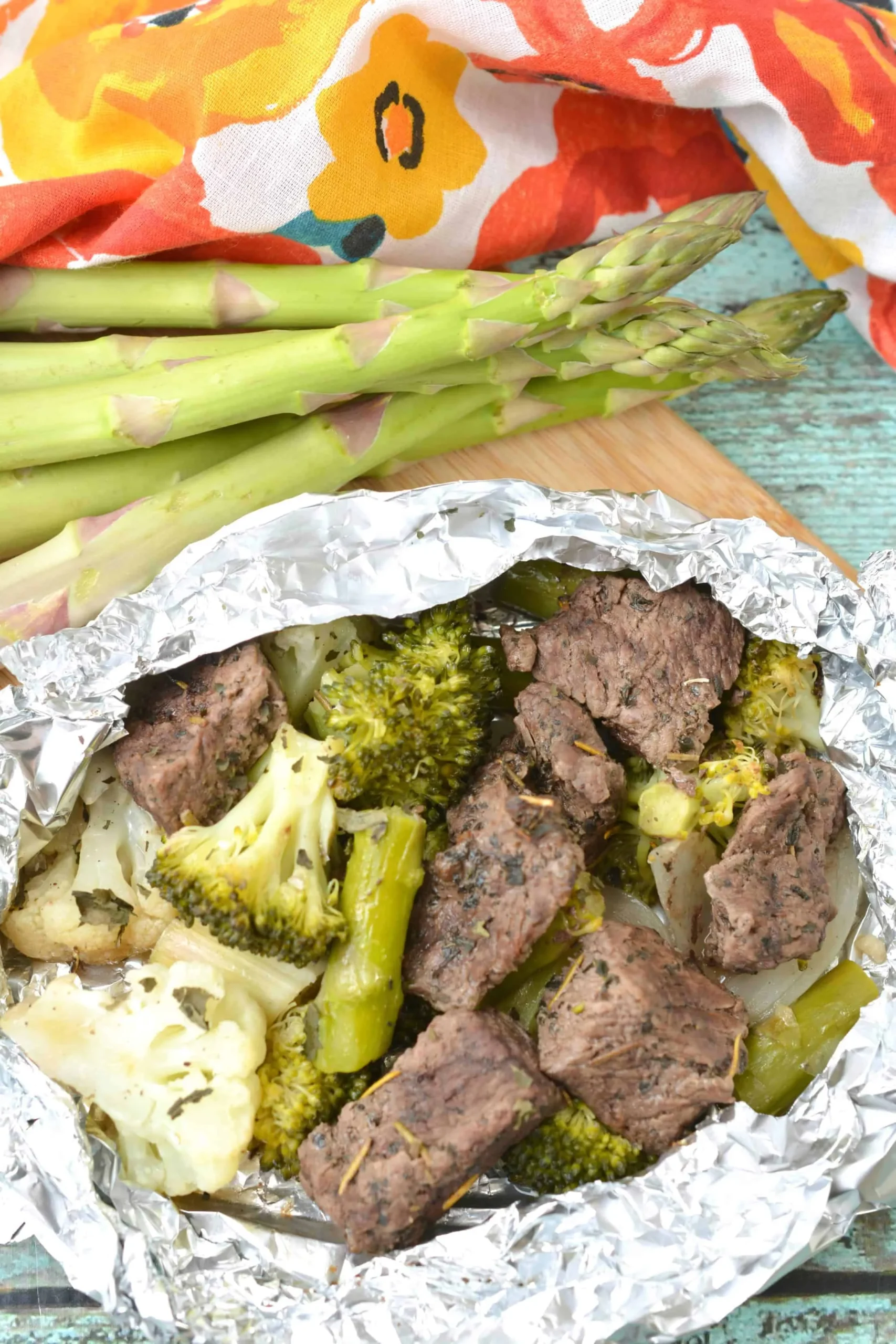 Buttery Garlic Steak and Mushroom Foil Packs
