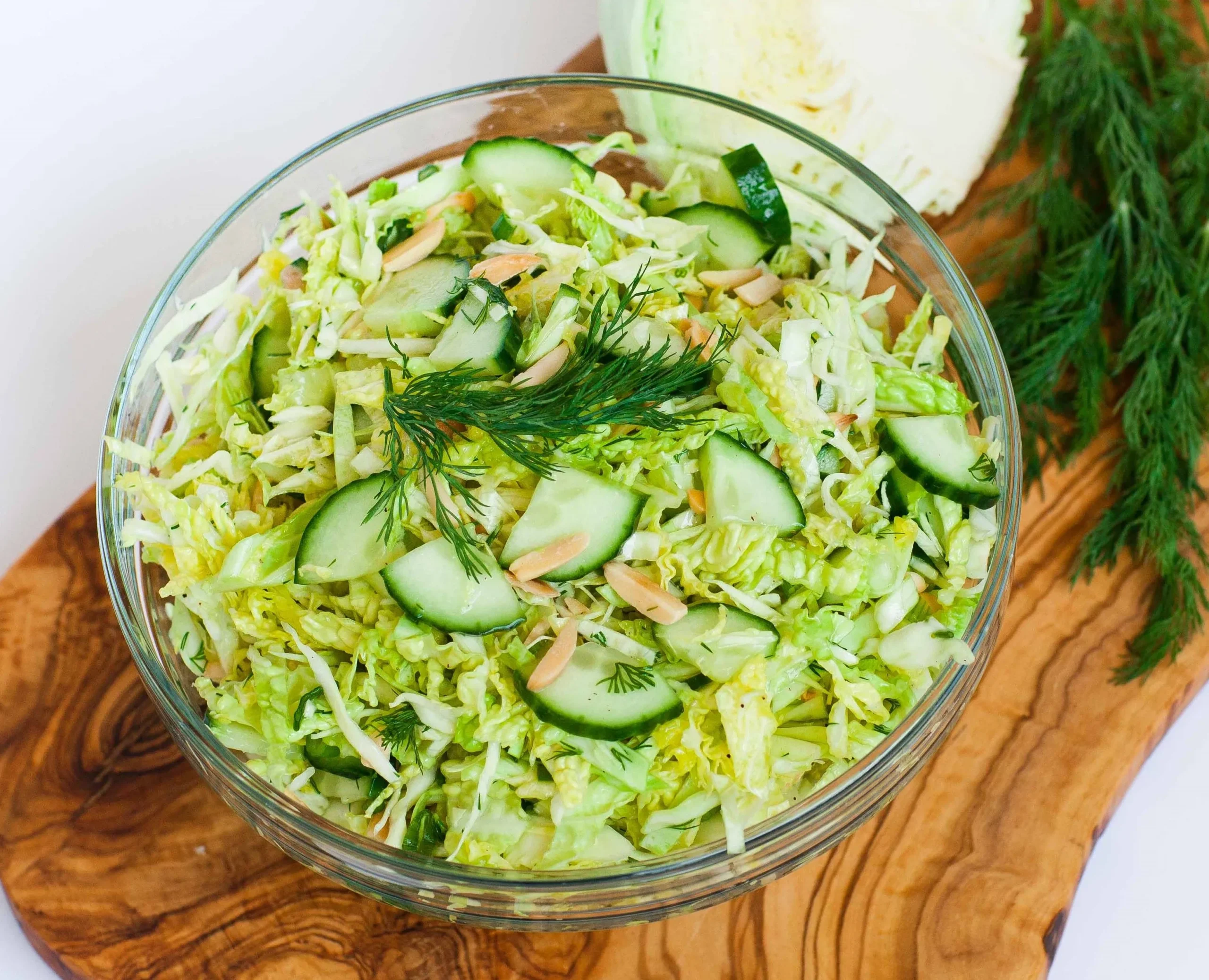 Cabbage and Cucumber Salad with Dill