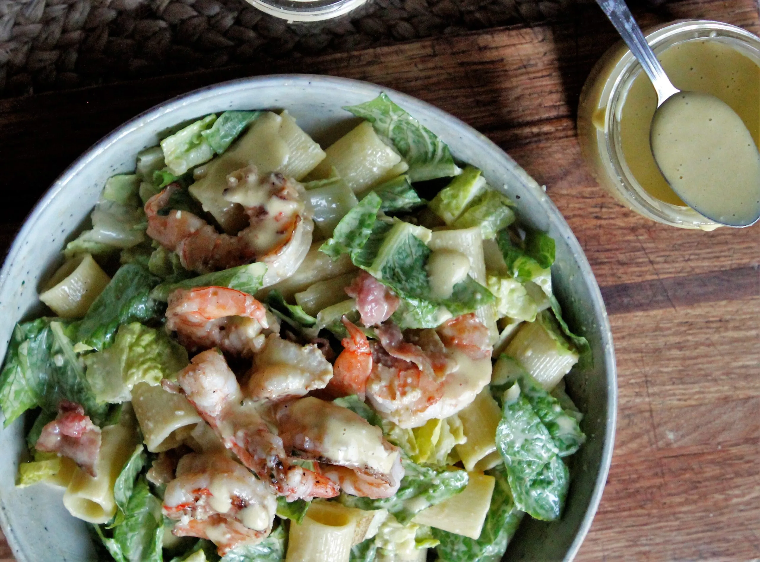 Caesar Shrimp and Pasta