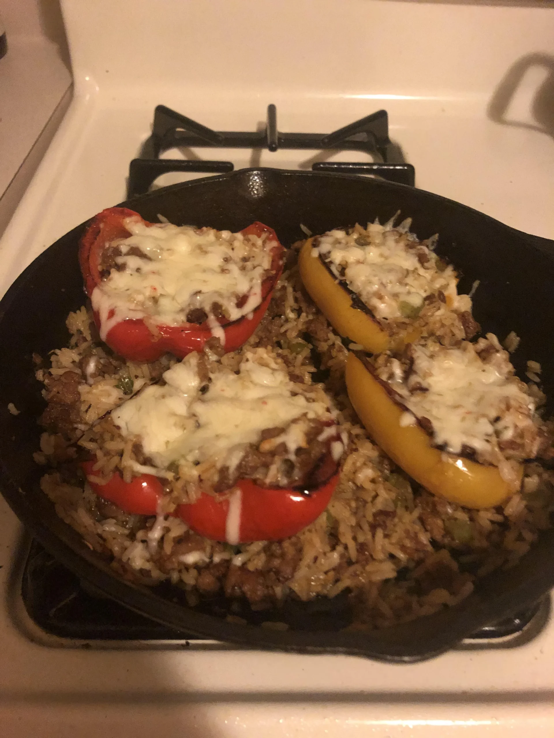 Cajun Pork Sausage Stuffed Peppers