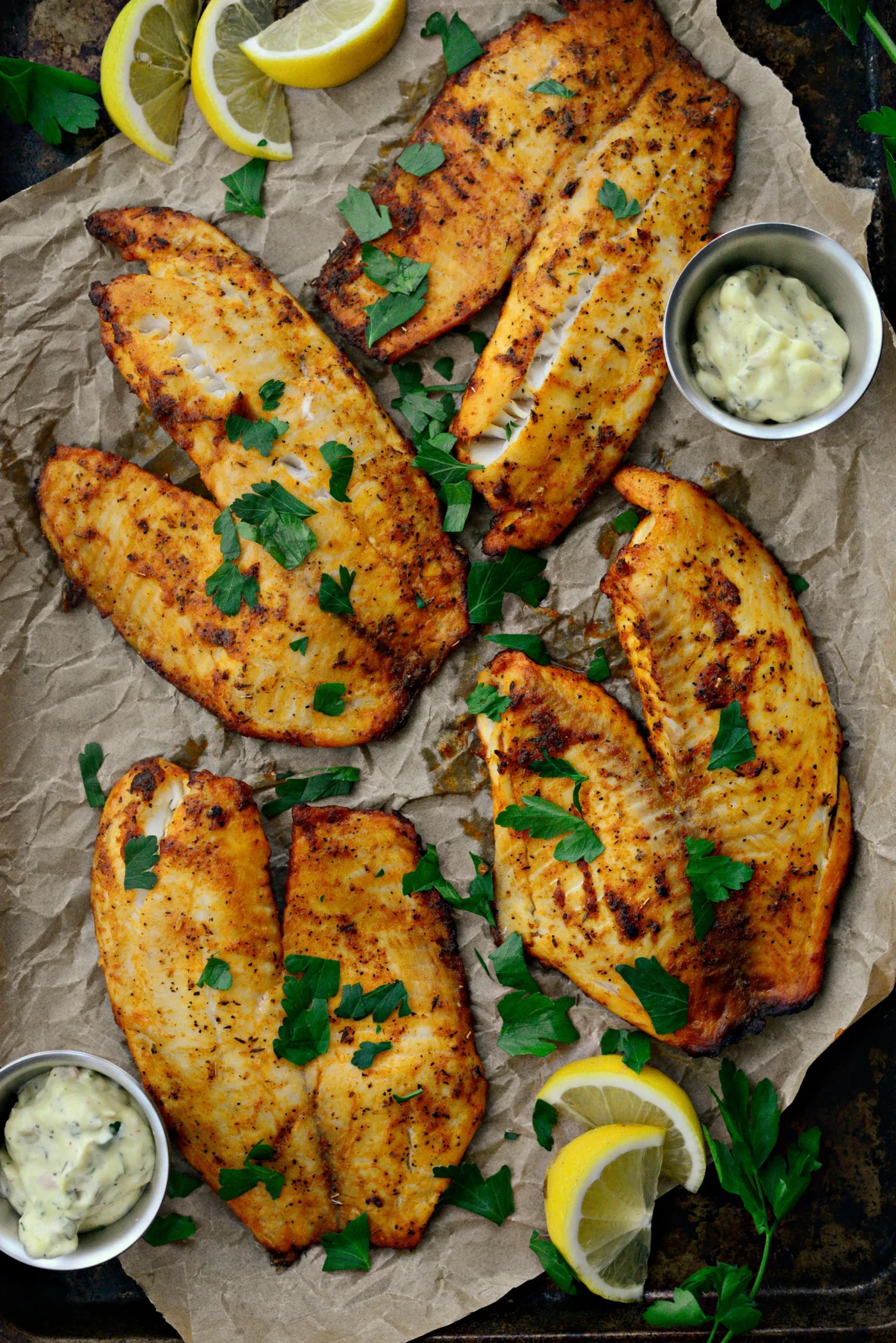 Cajun Tilapia with Lemon Tarragon Tartar Sauce