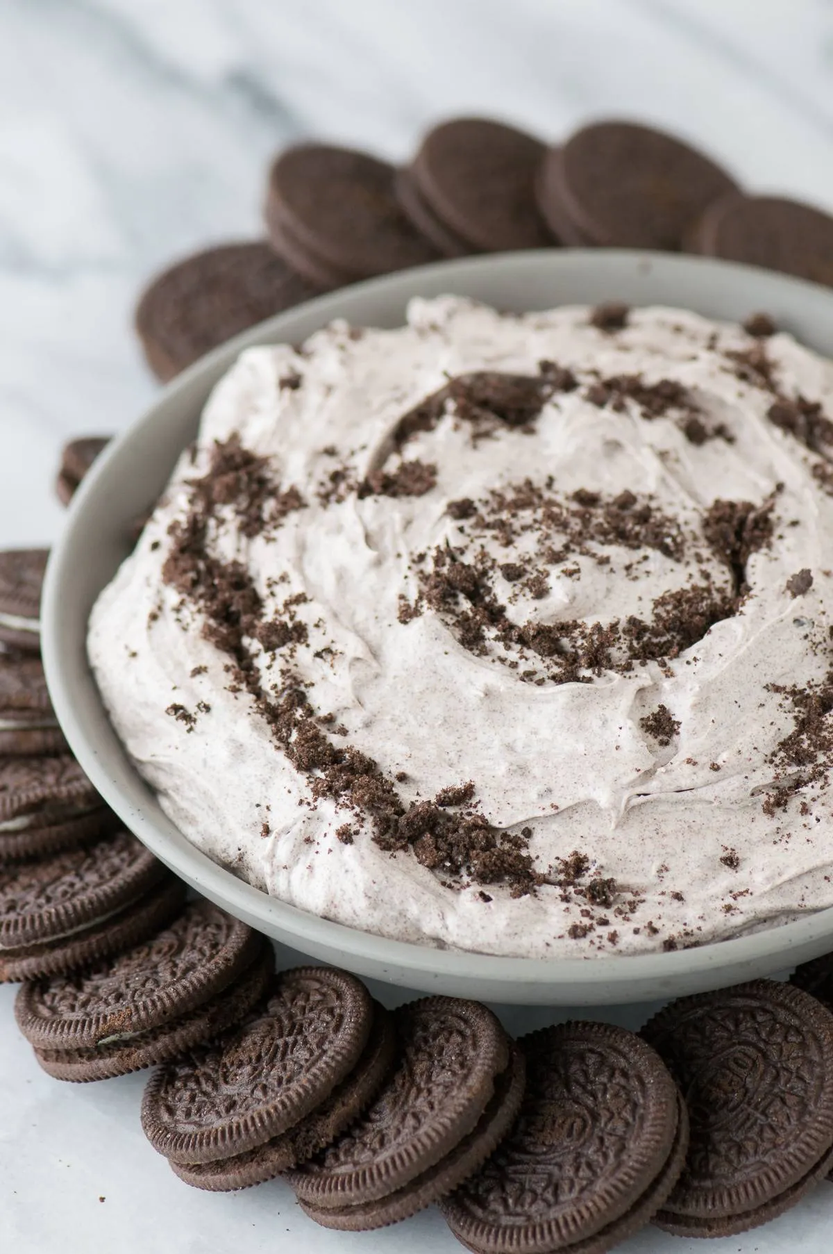 Cake Batter Oreo Cheesecake Dip