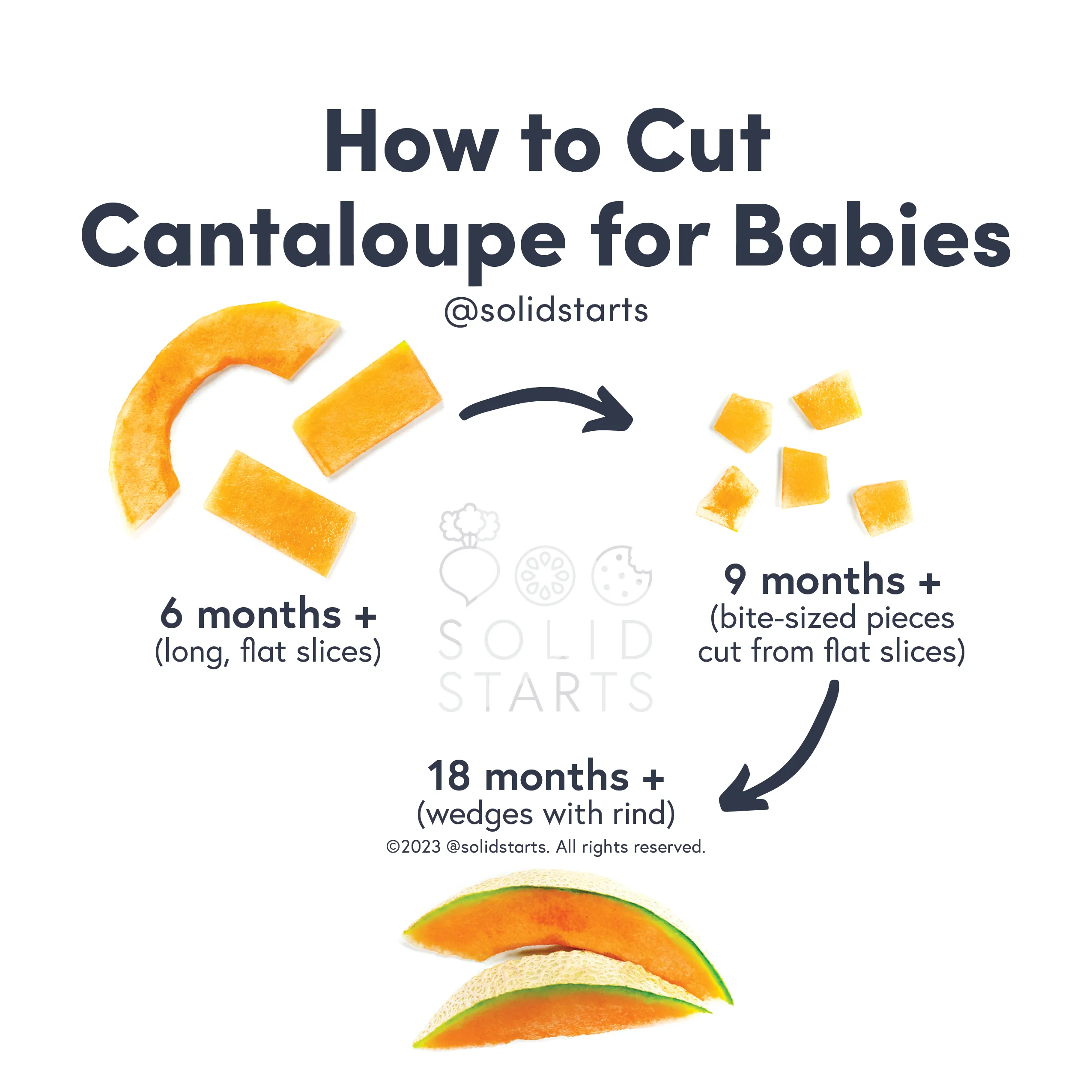Cantaloupe for Baby Puree and Baby Led Weaning