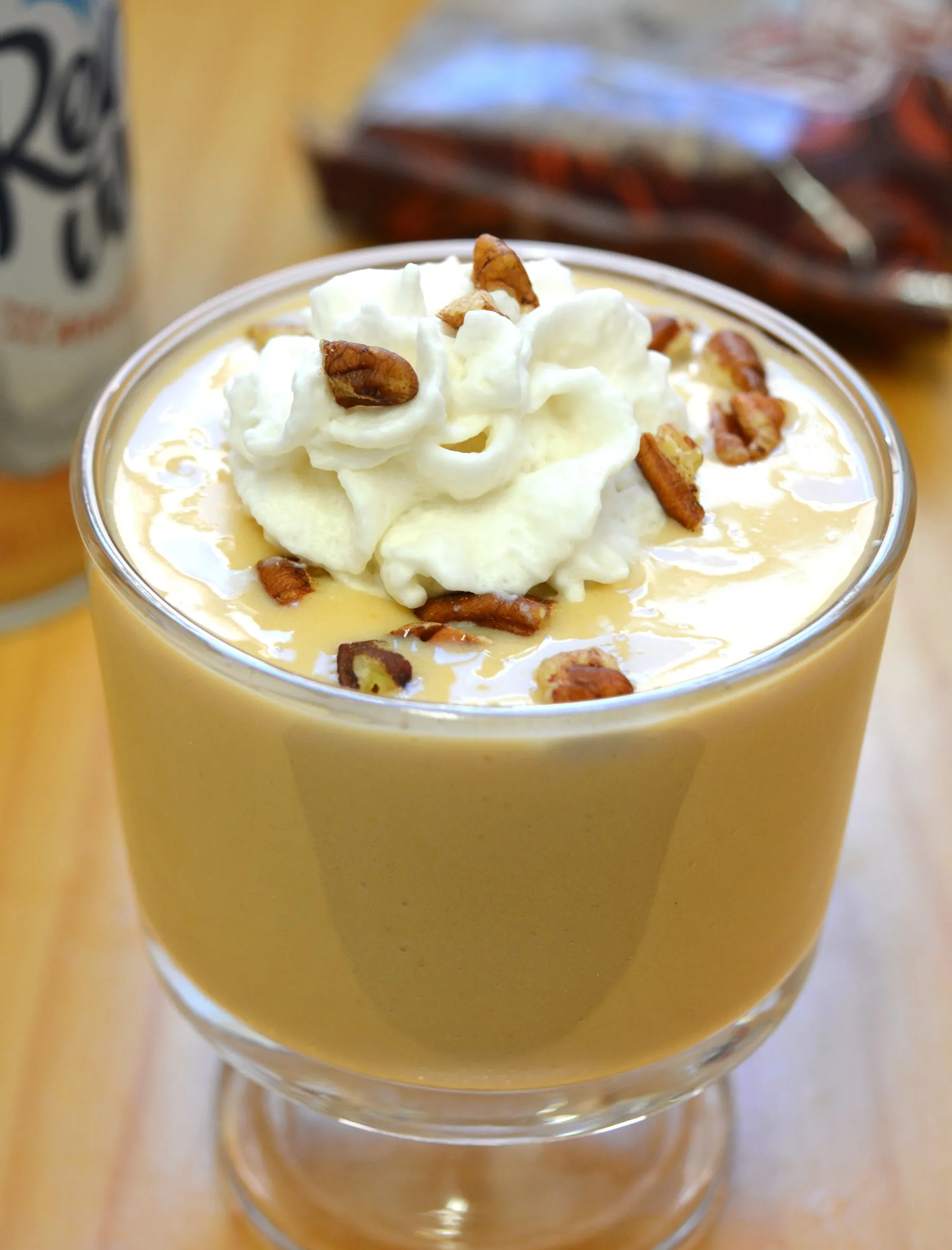 Caramel Pudding with Sweet and Salty Pecans