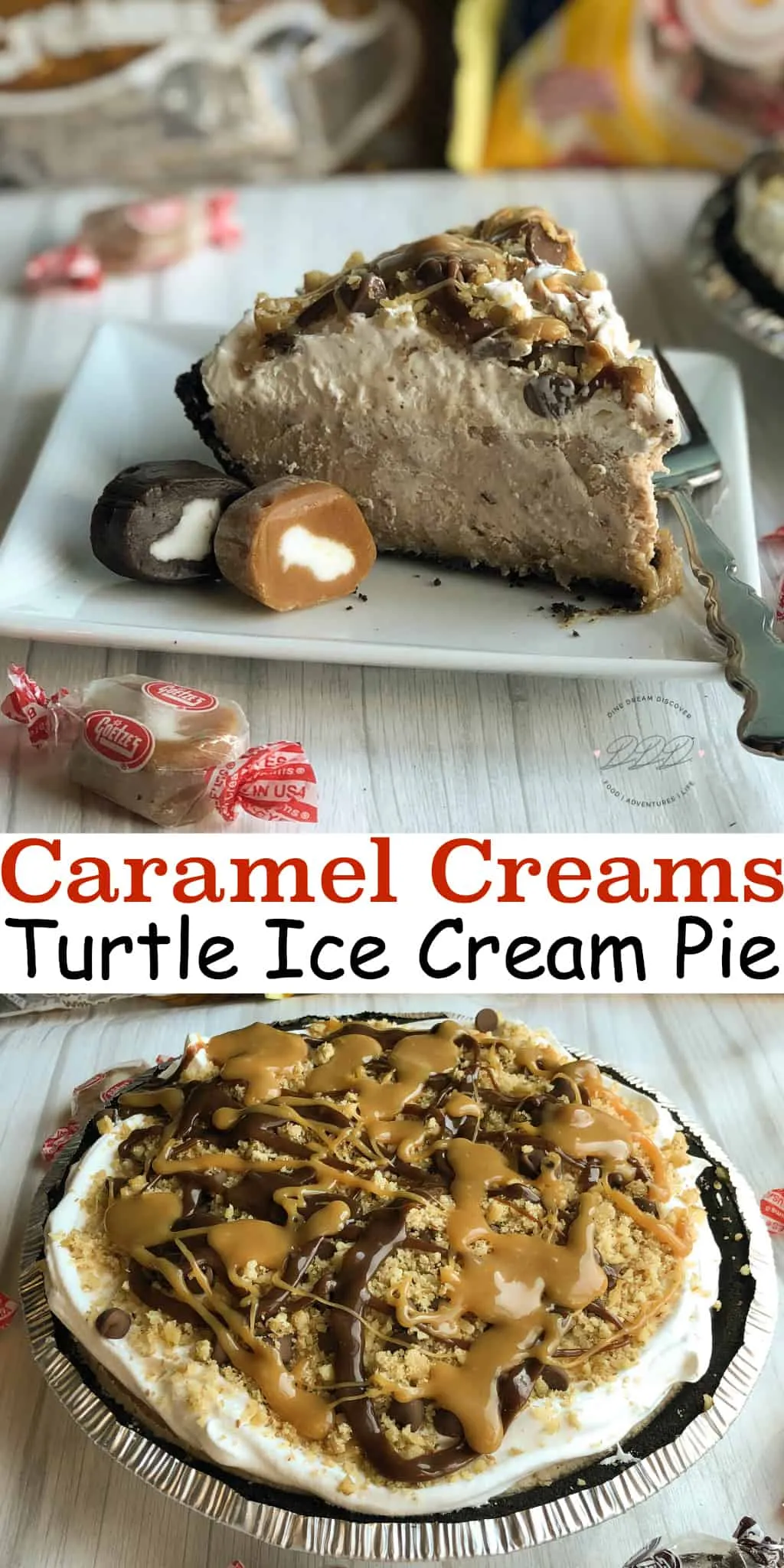 Caramel Turtle Ice Cream Pie