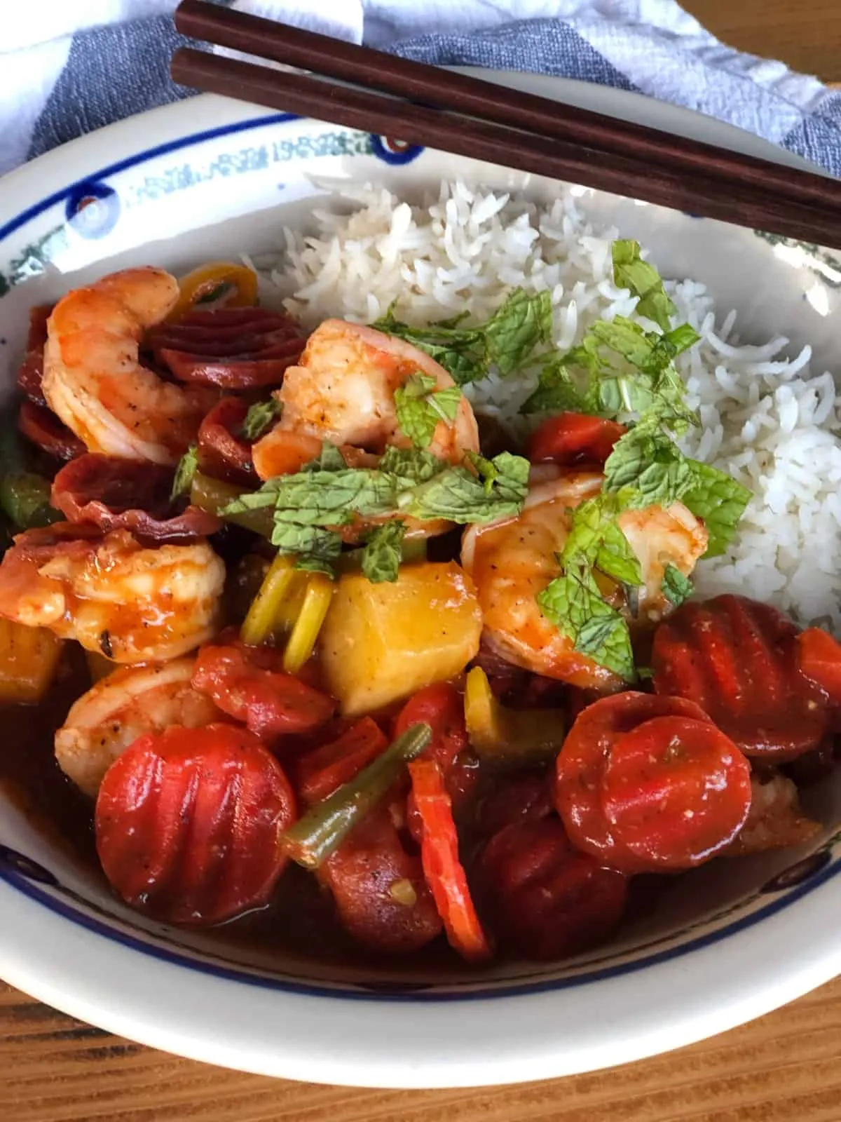 Caribbean Stir Fry Shrimp