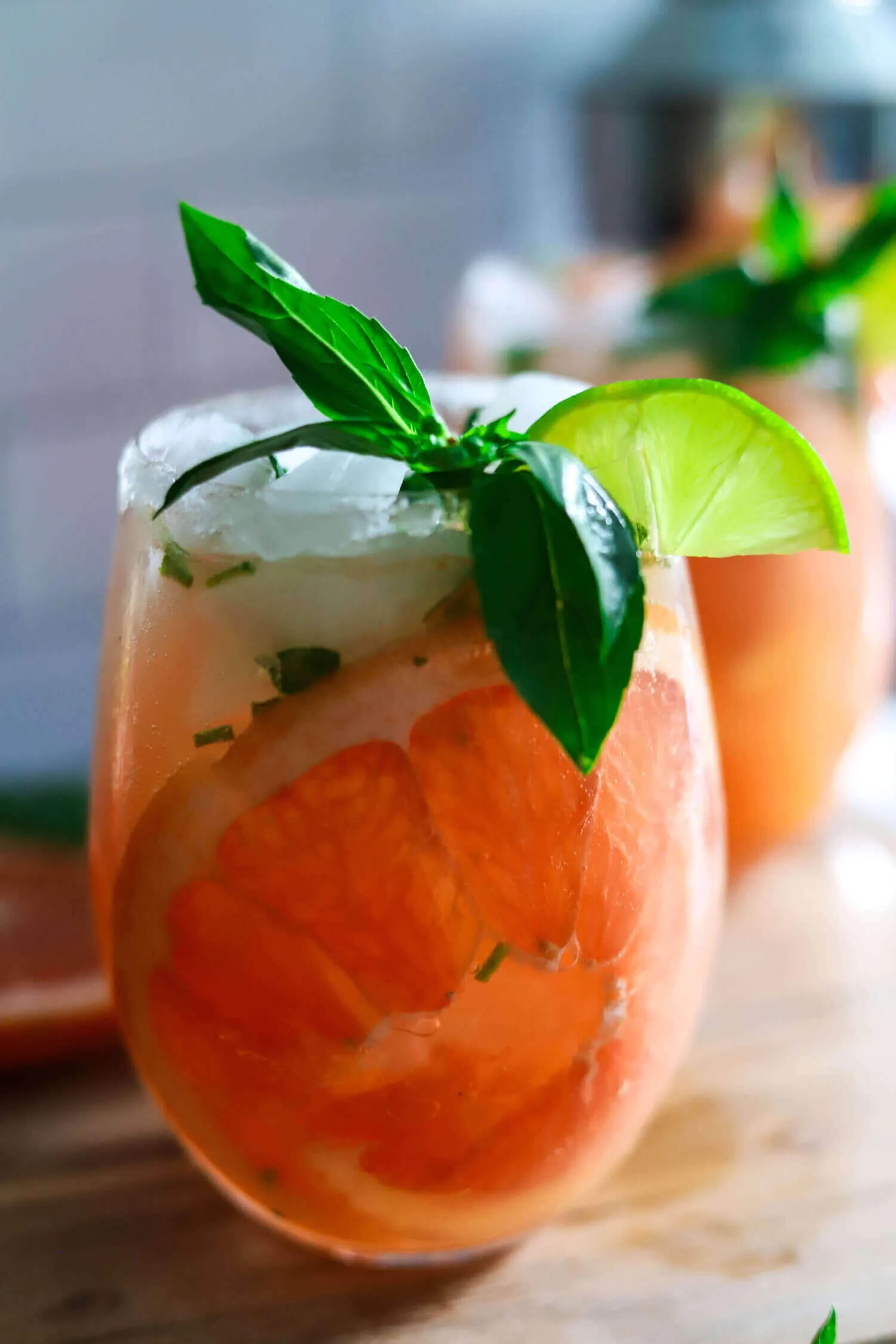 Carmelized Grapefruit Basil and Honey