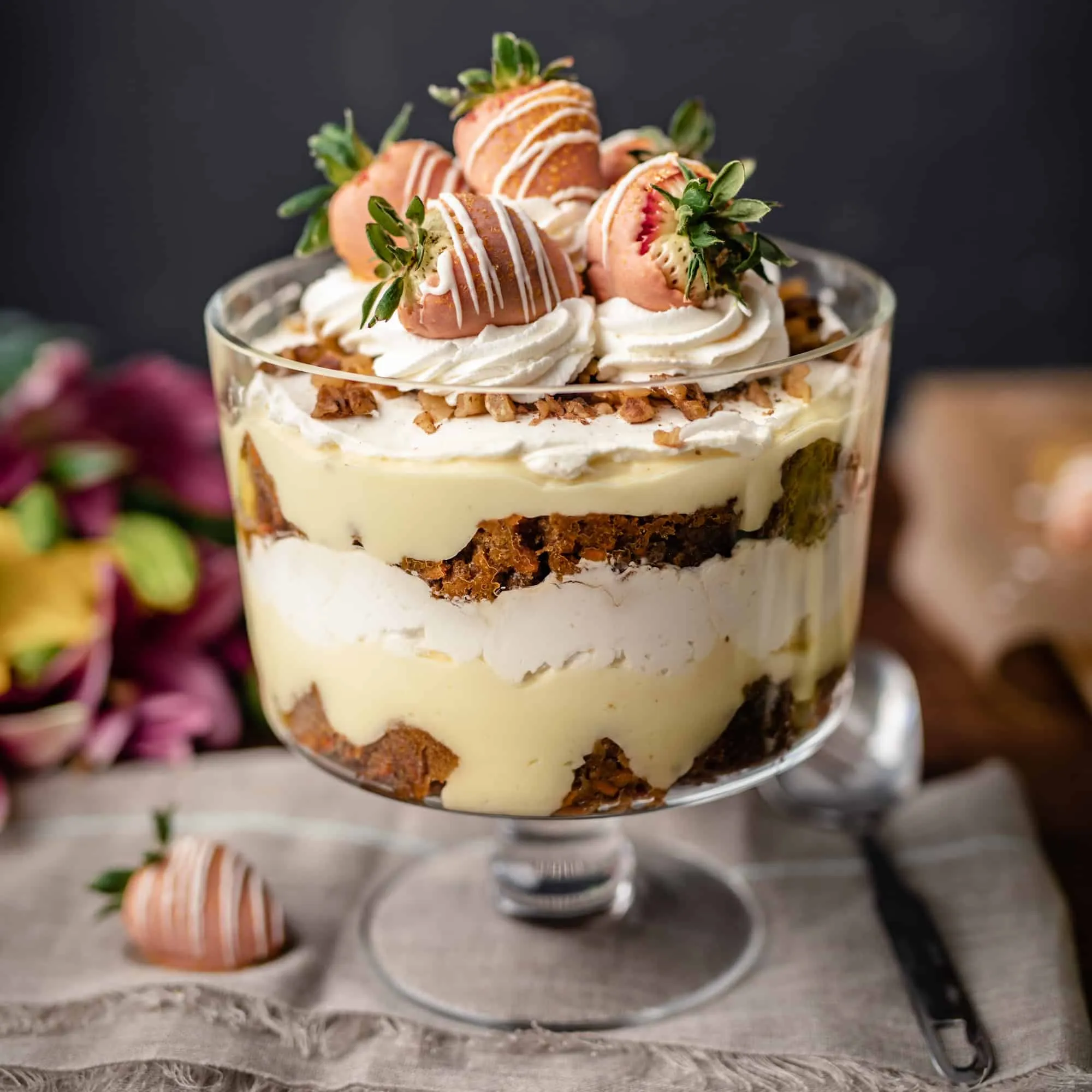 Carrot Cake Cream Cheese Pudding Trifles