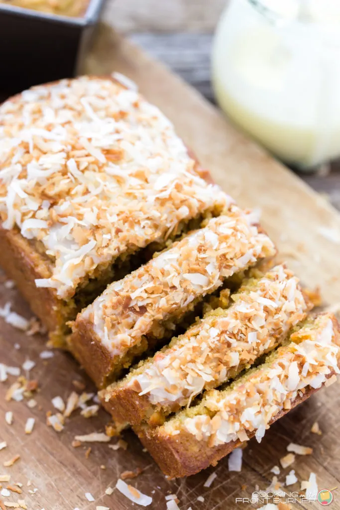 Carrot Coconut Bread with Cream Cheese