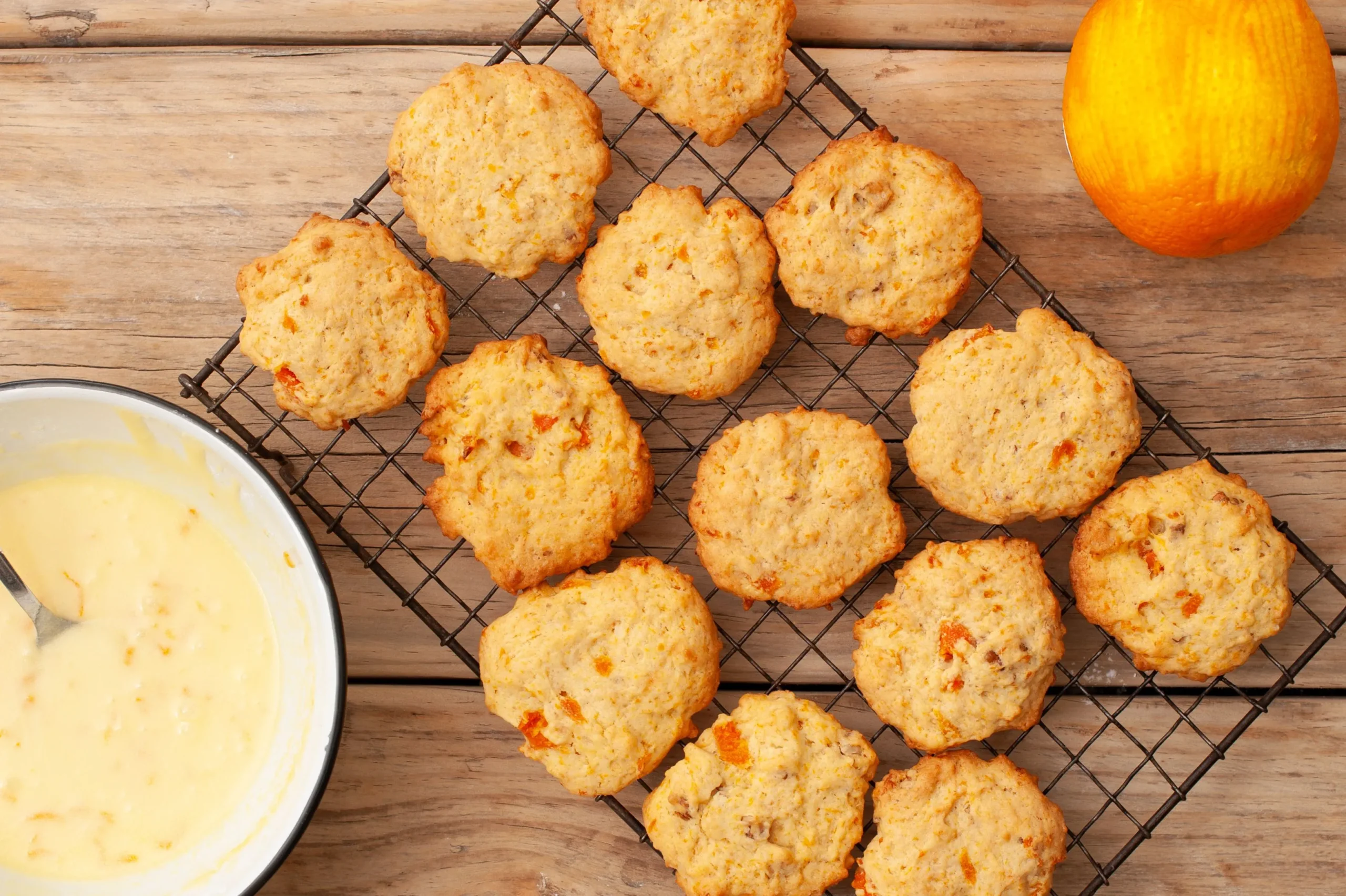 Carrot Cookies with Orange Frosting