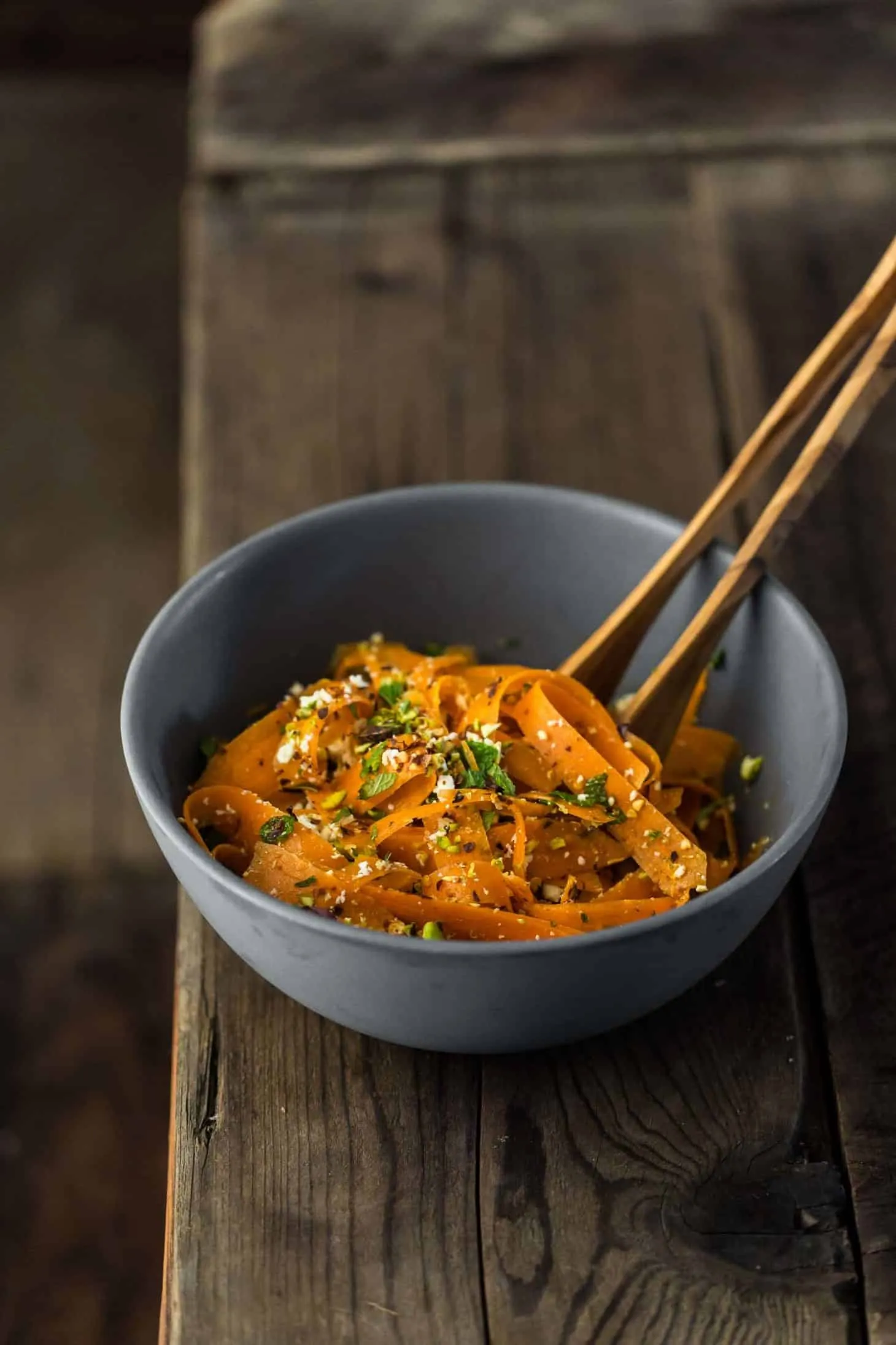 Carrot Feta Pistachio Salad