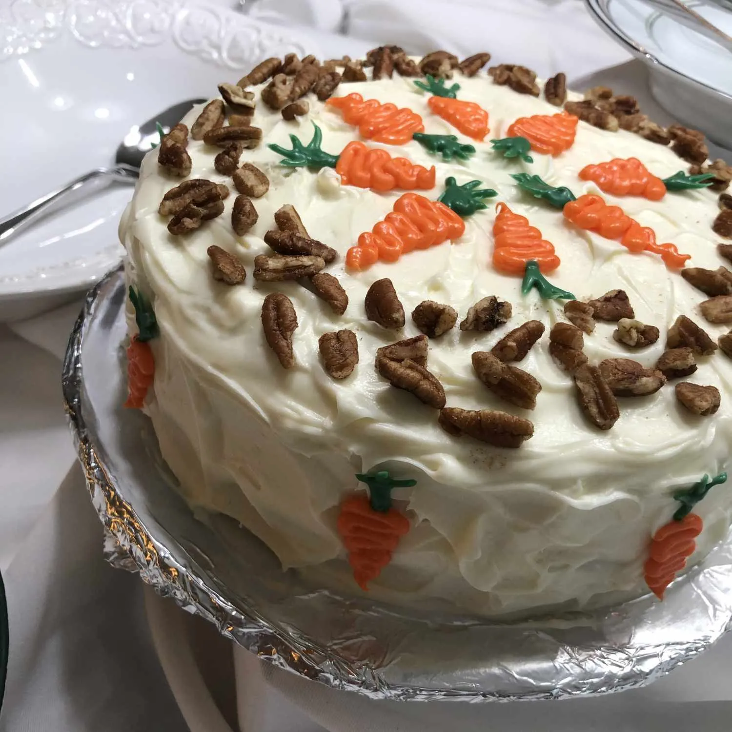 Carrot Pineapple Cake with Apricot Cream Frosting