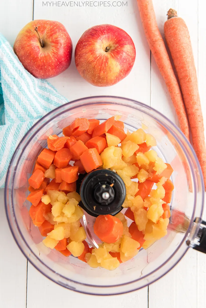 Carrot Puree for Baby Using Apple