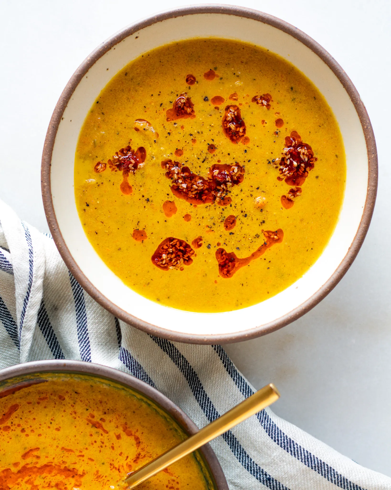 Carrot White Bean Soup with Herbs