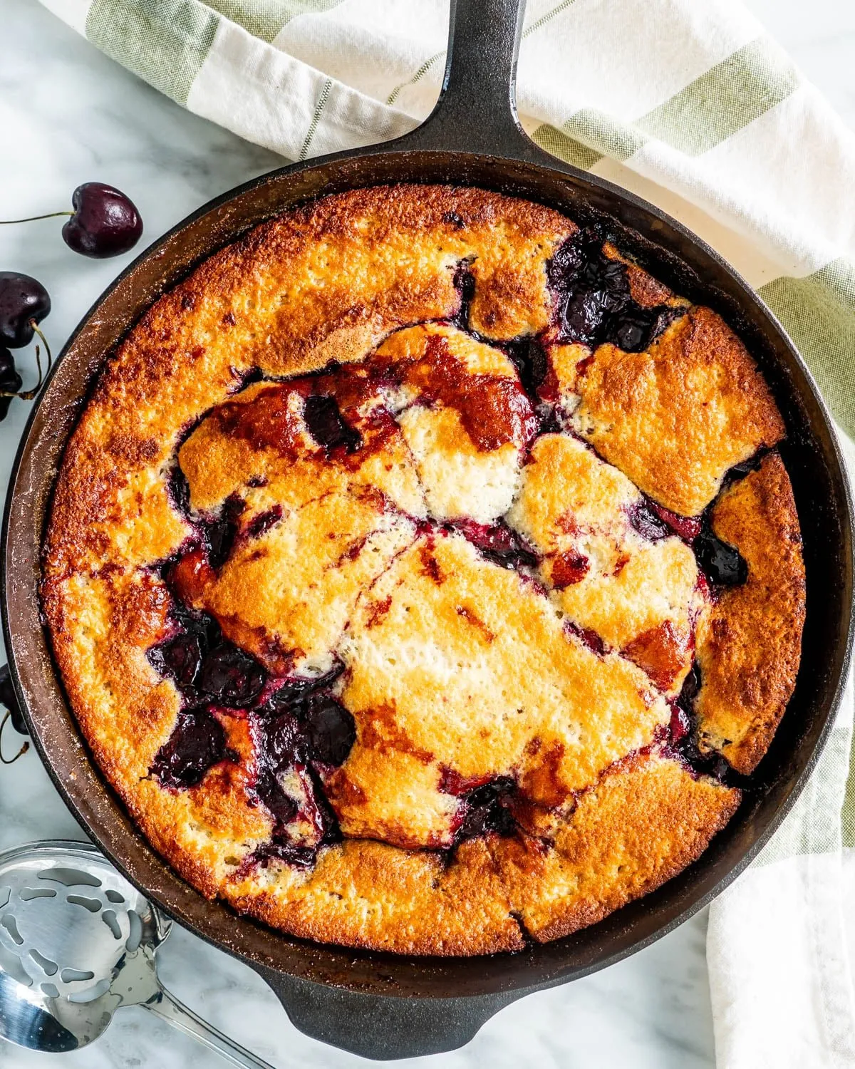 Cast Iron Cherry Cobbler