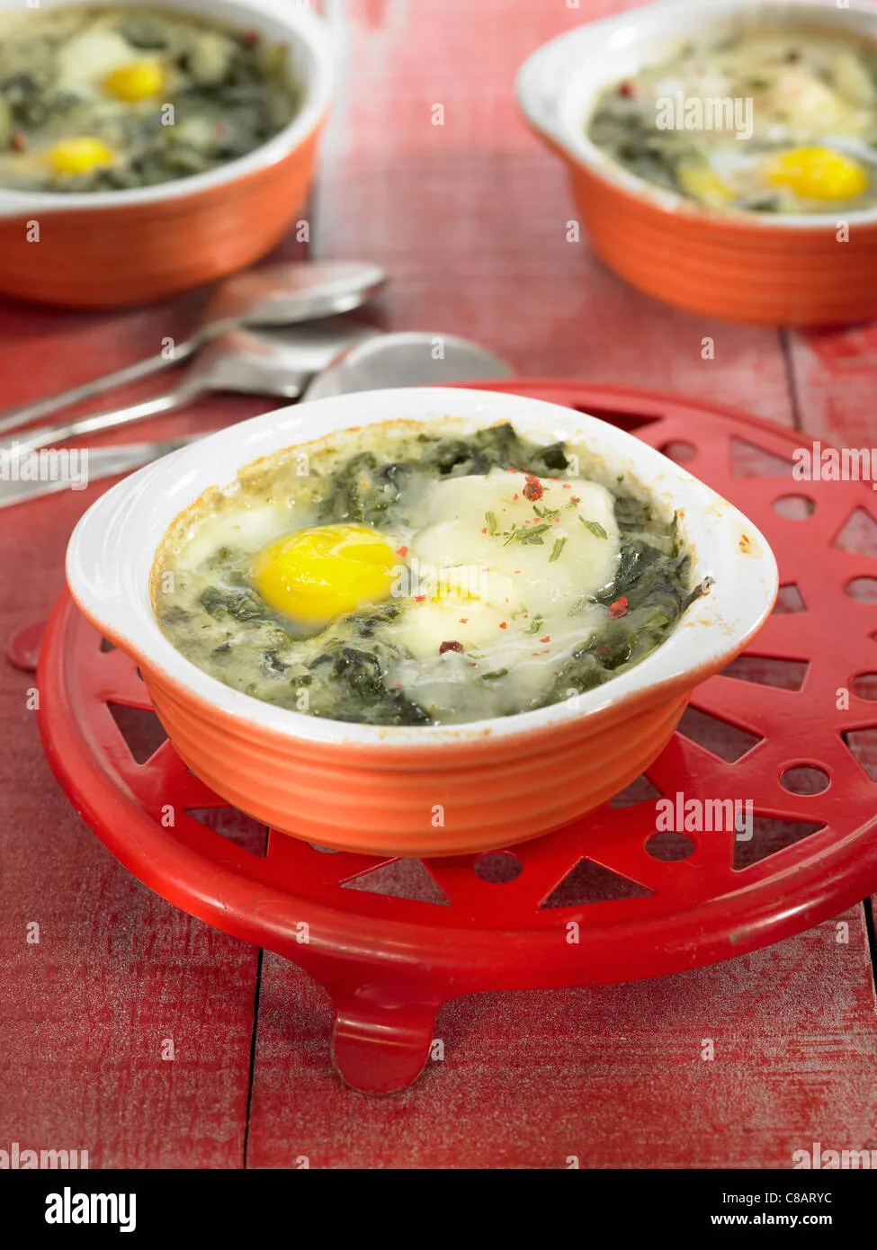 Chard Florentine on Toast Points