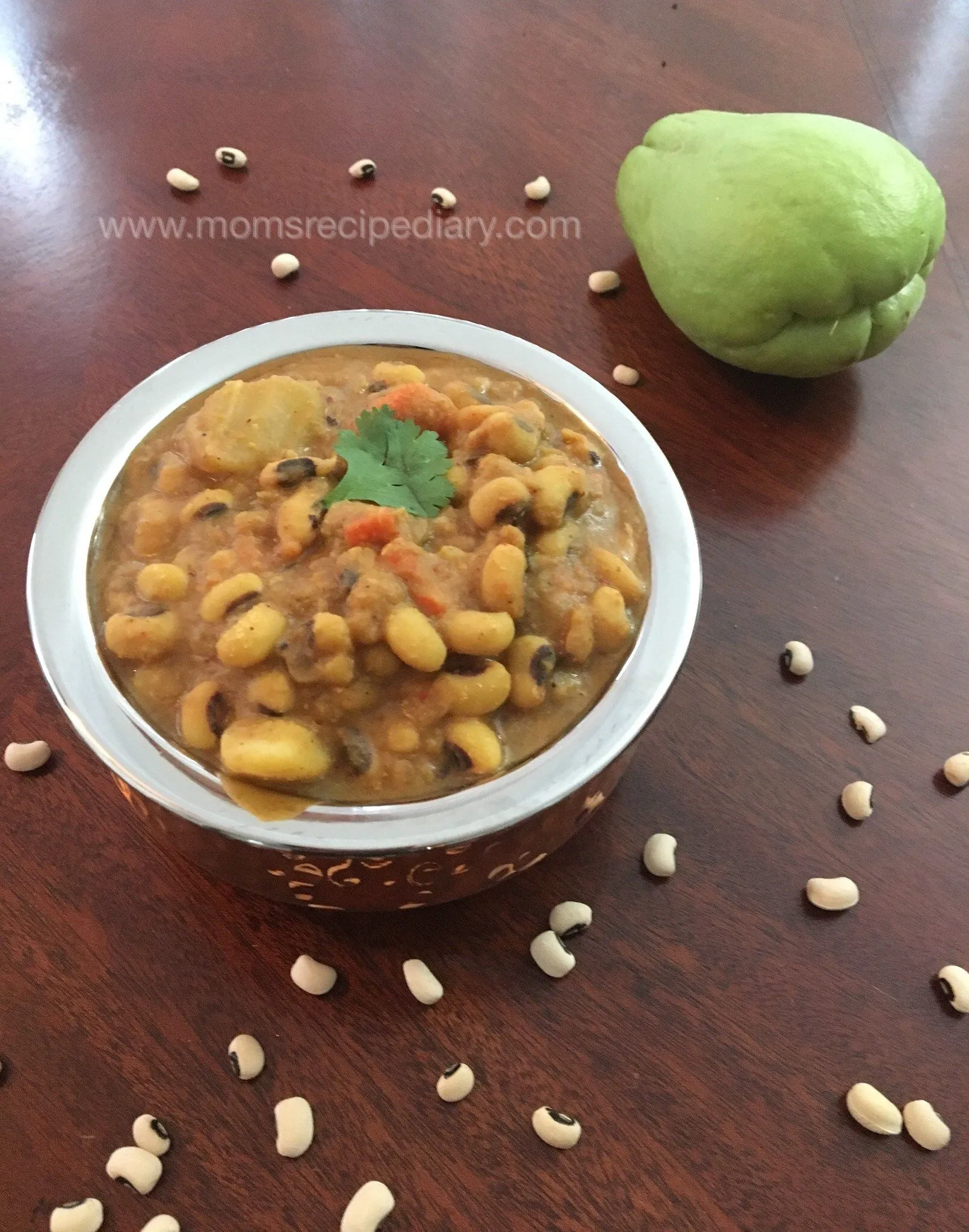 Chayote and Black Eyed Pea Relish
