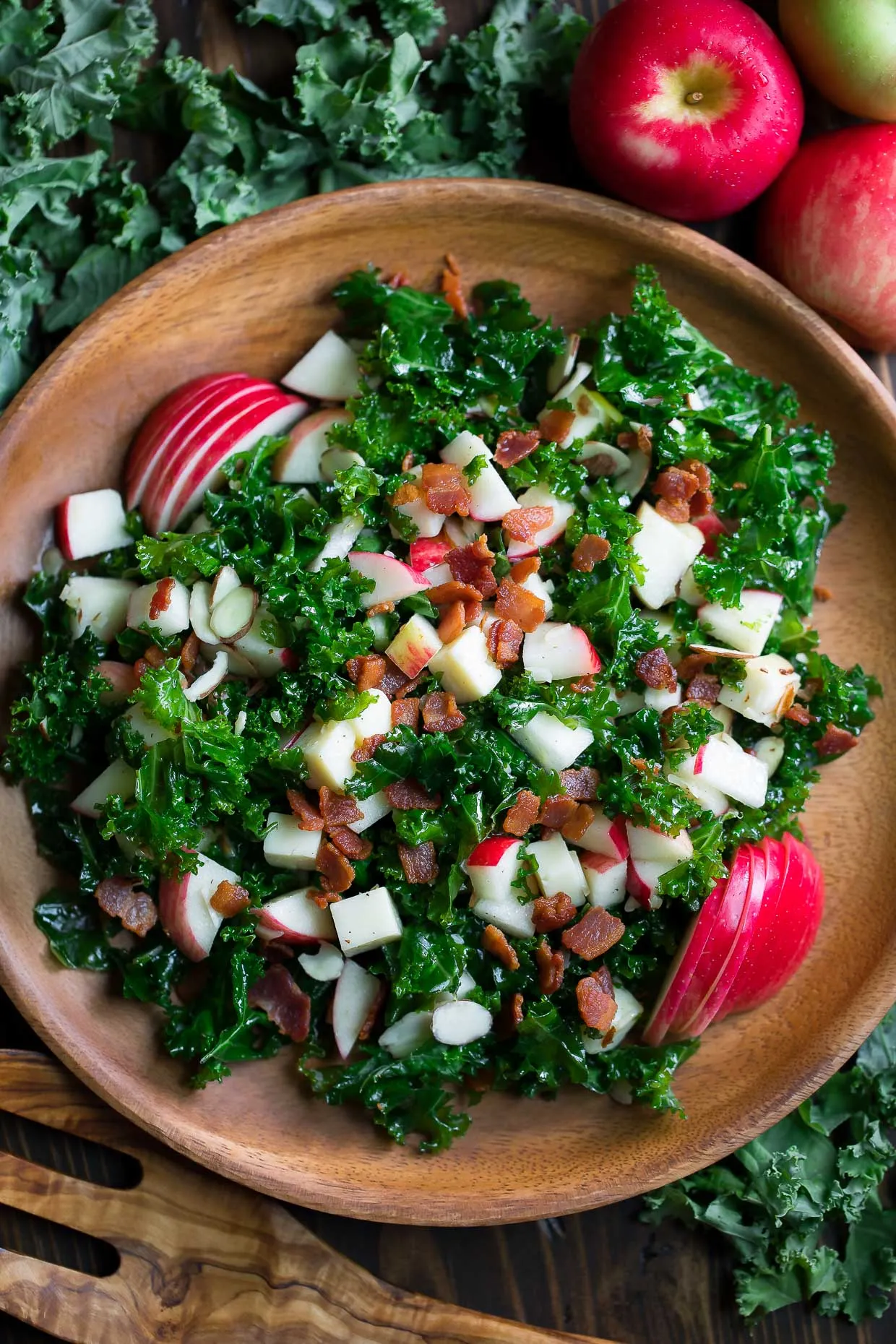 Cheddar Apple Kale Salad
