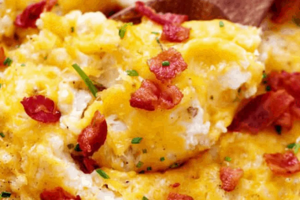 Cheddar Garlic Mashed Potato Casserole