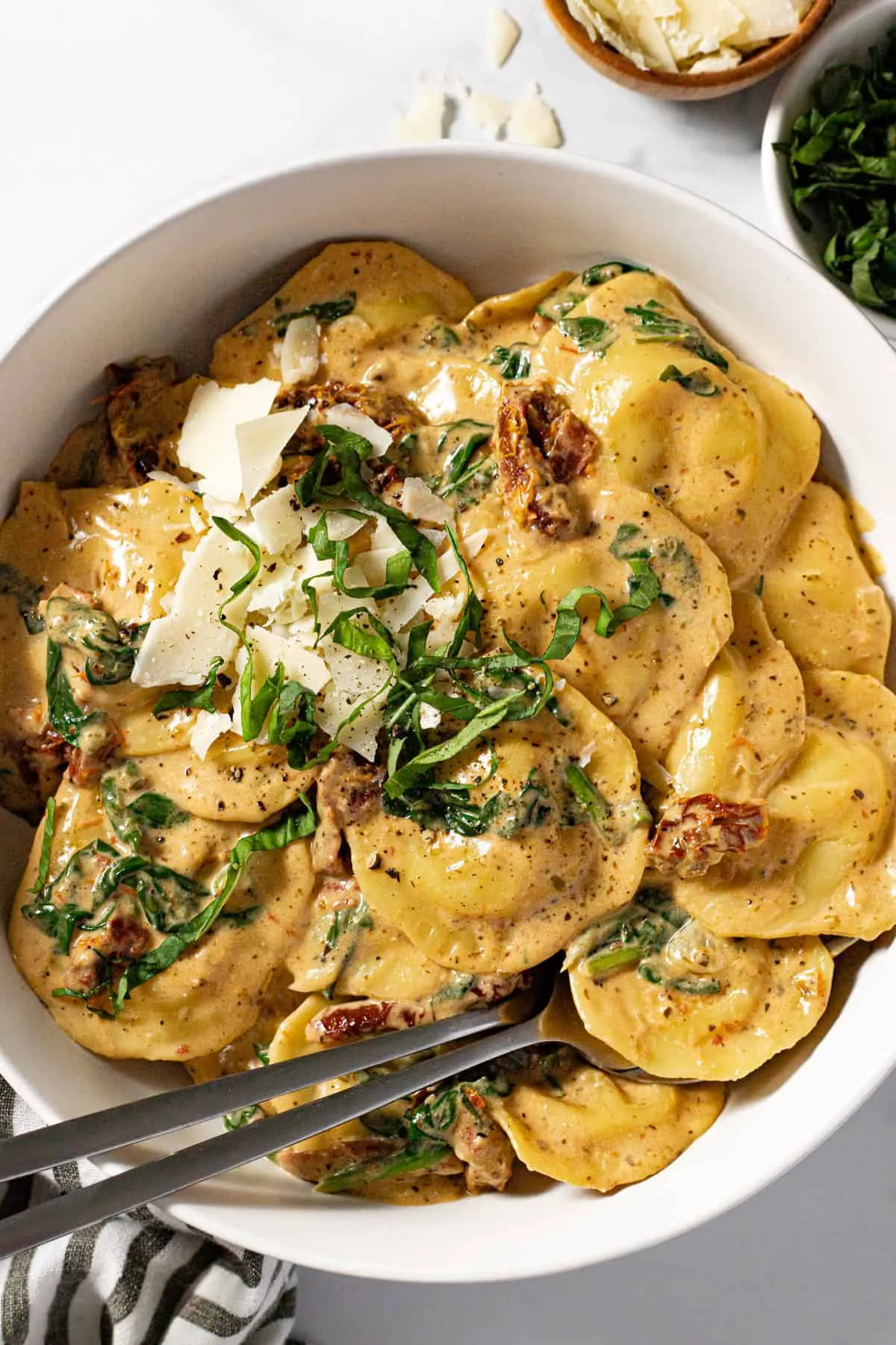 Cheese Ravioli Skinny Sun Dried Tomato Alfredo Sauce