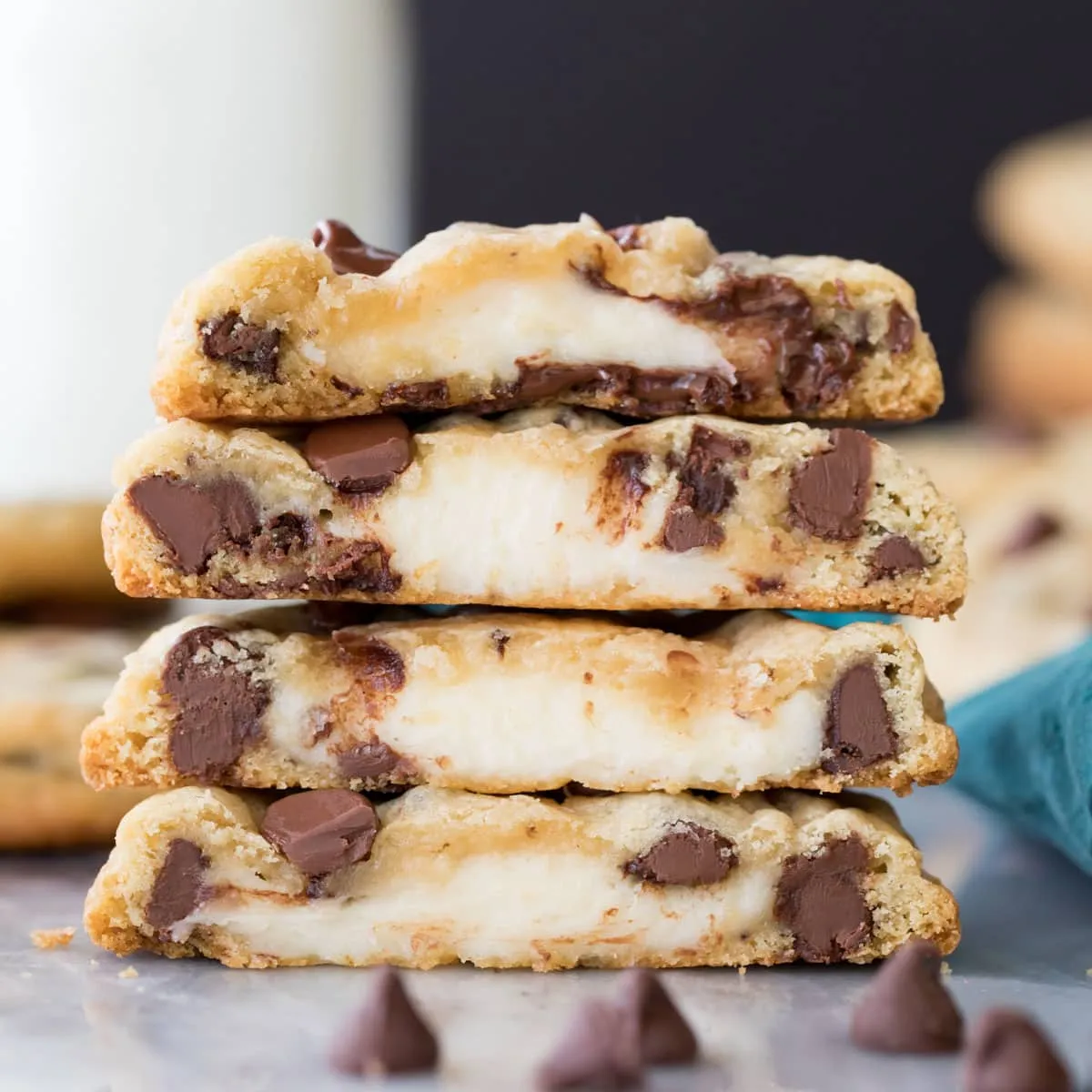 Cheesecake Stuffed Chocolate Peanut Butter Cookies
