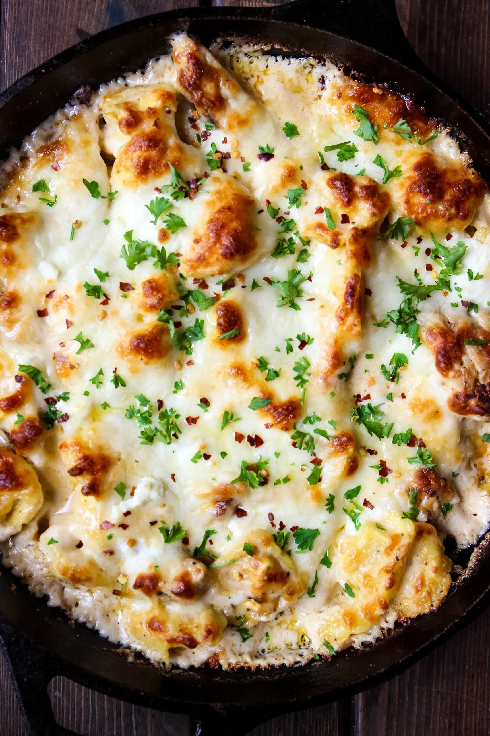 Cheesy Chicken Tortellini Bake