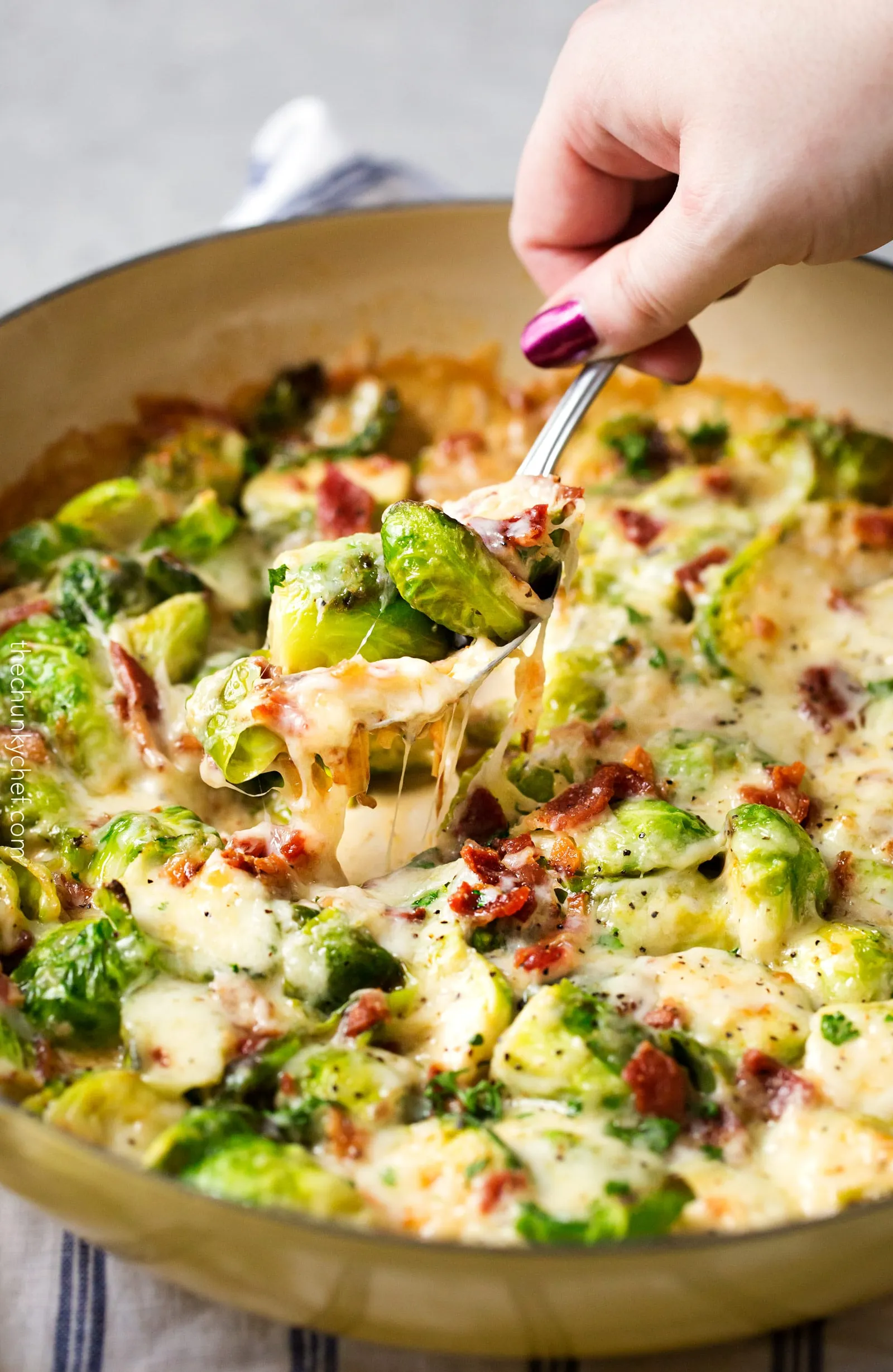 Cheesy Keto Brussels Sprouts Bacon