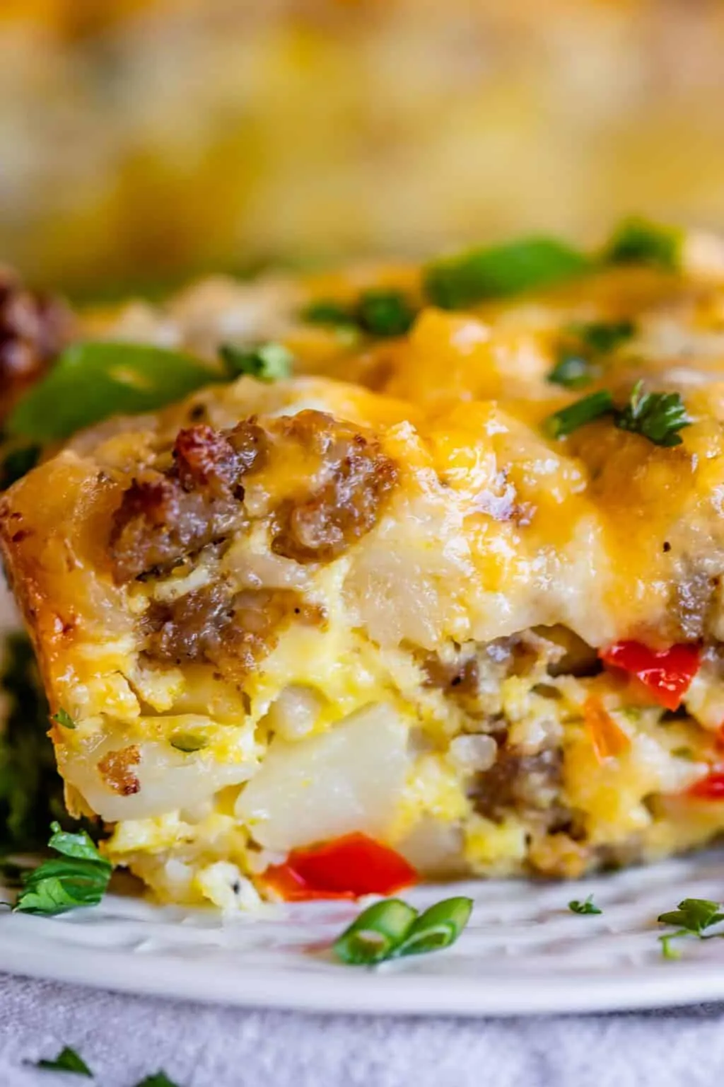 Cheesy Sausage and Egg Breakfast Casserole with Bread