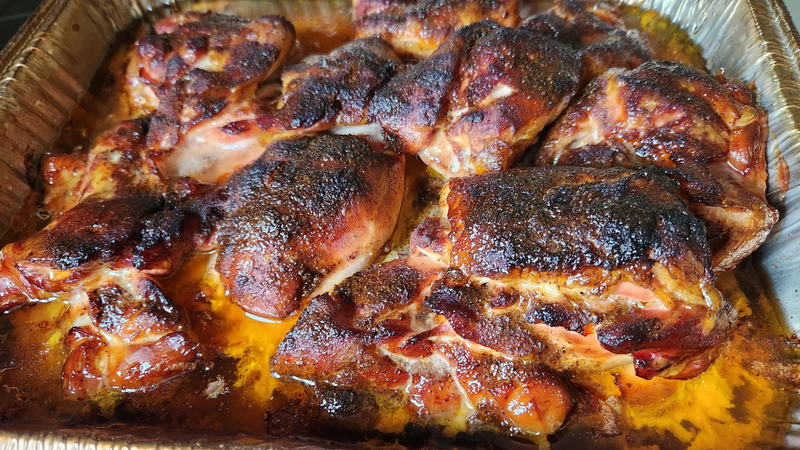 Cherry BBQ Sauce with Cinnamon Cured Smoked Chicken