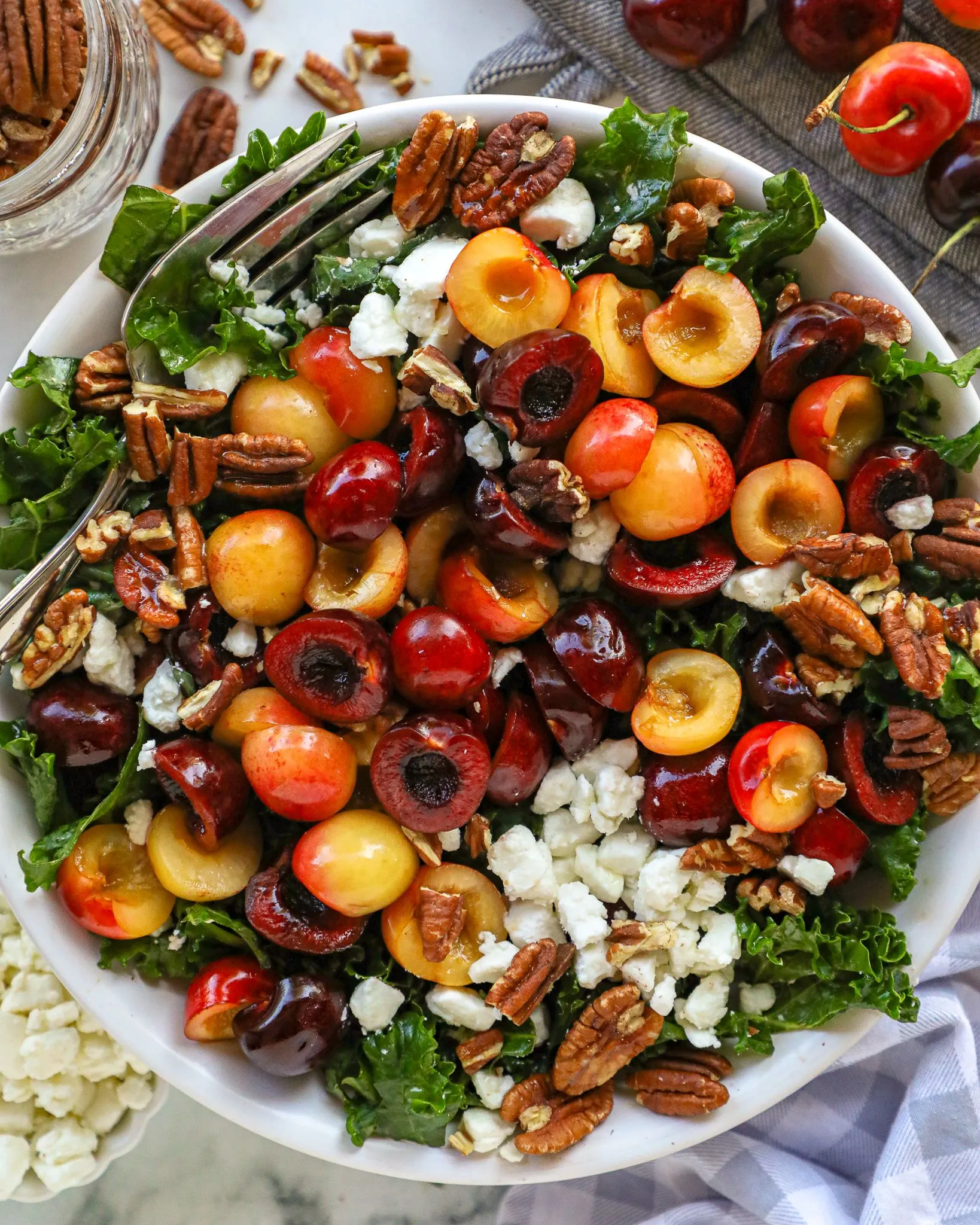 Cherry Pecan Goat Cheese Salad