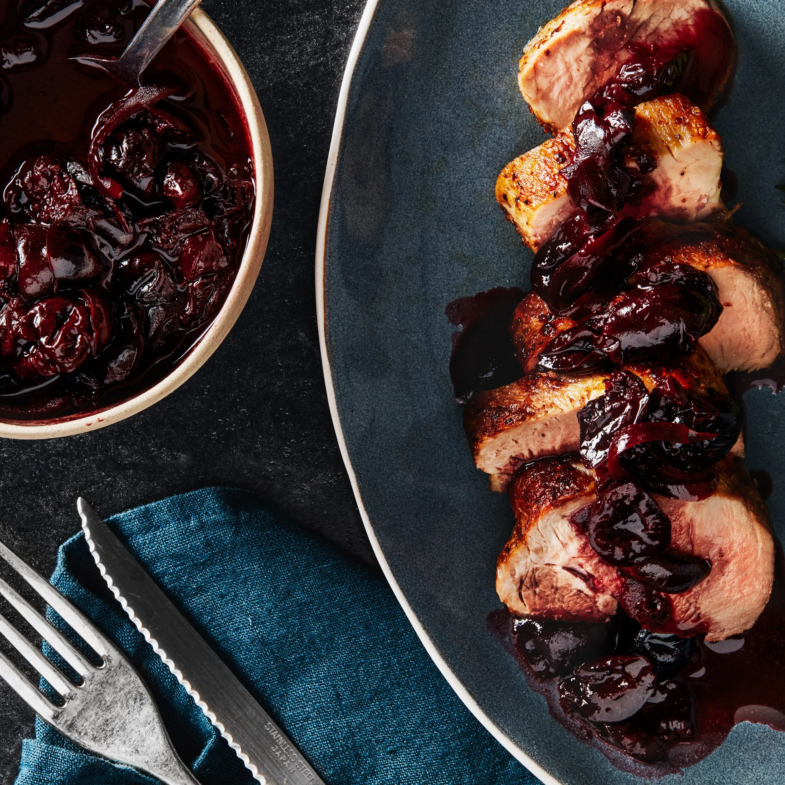 Cherry Sauced Pork Loin