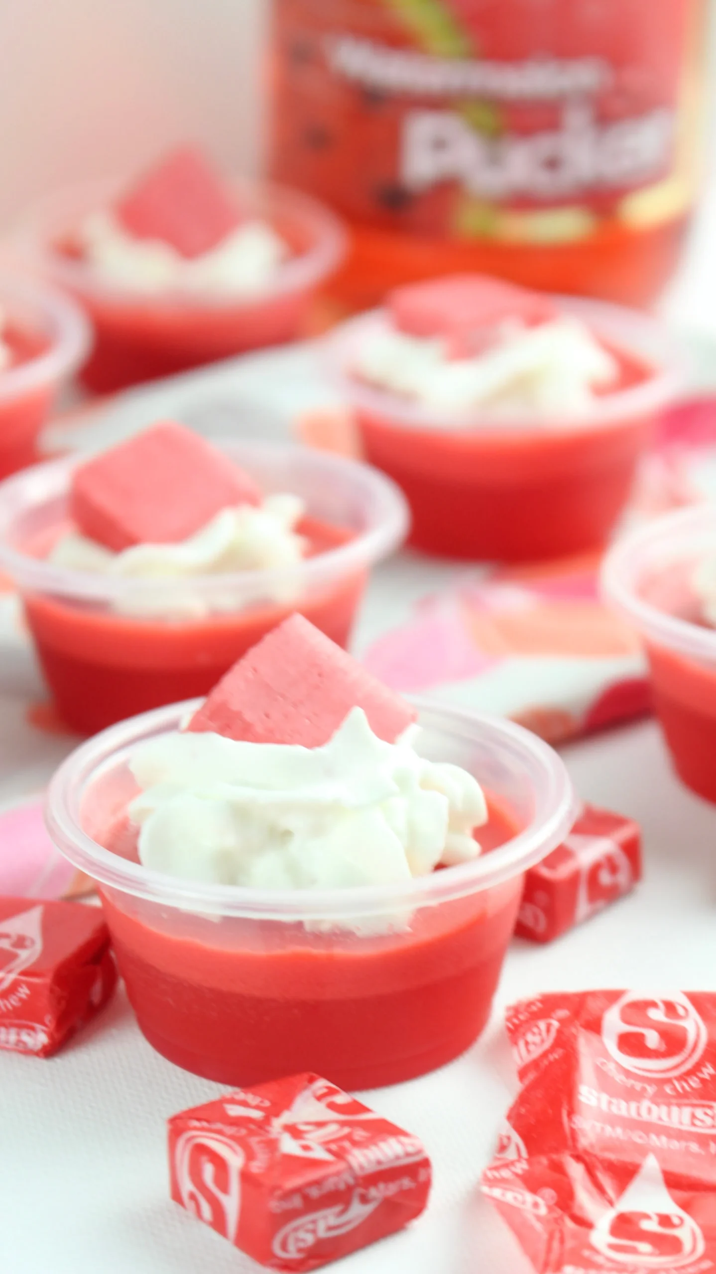 Cherry Starburst Jello Shots