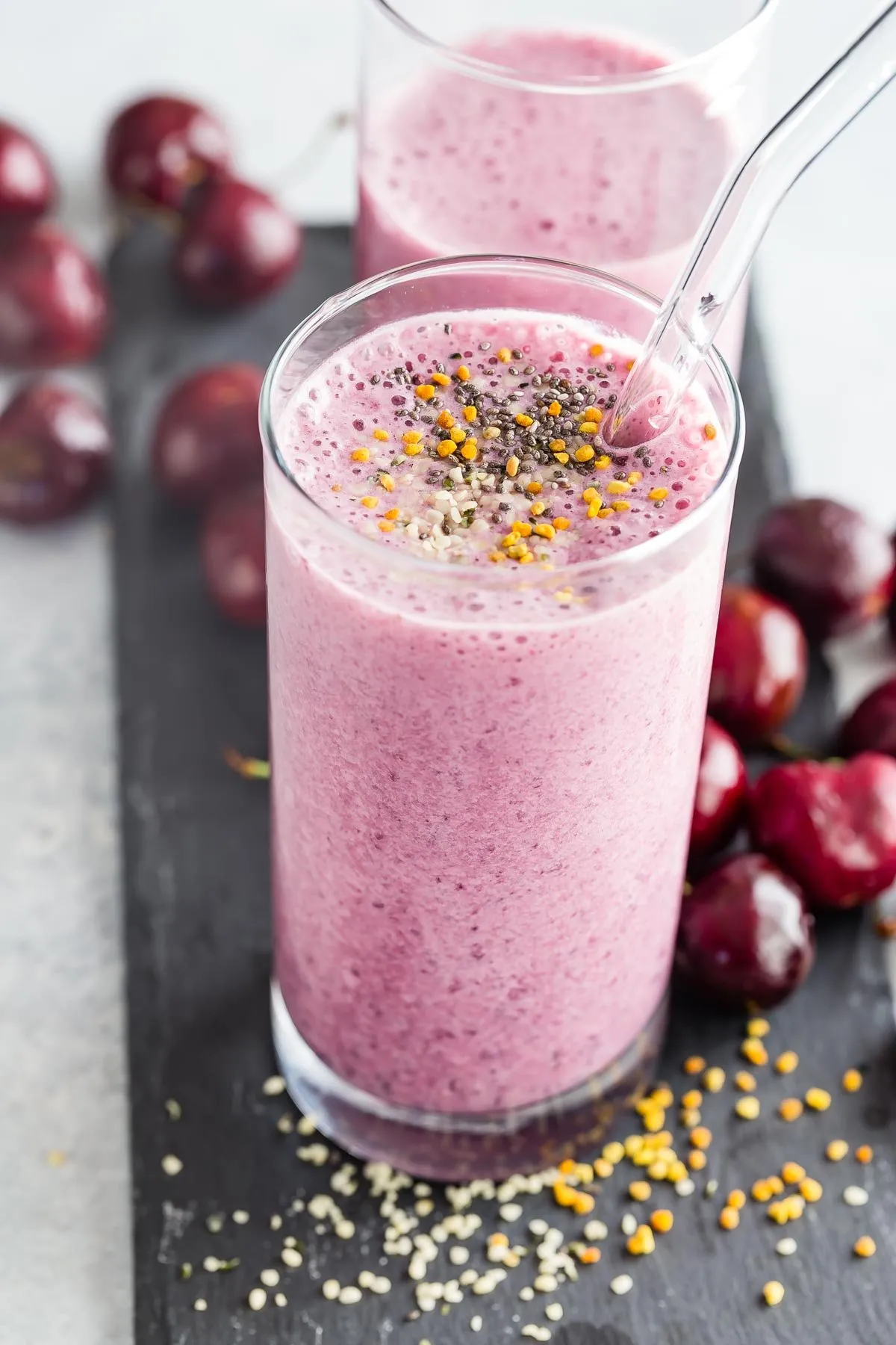 Cherry Vanilla Green Smoothie