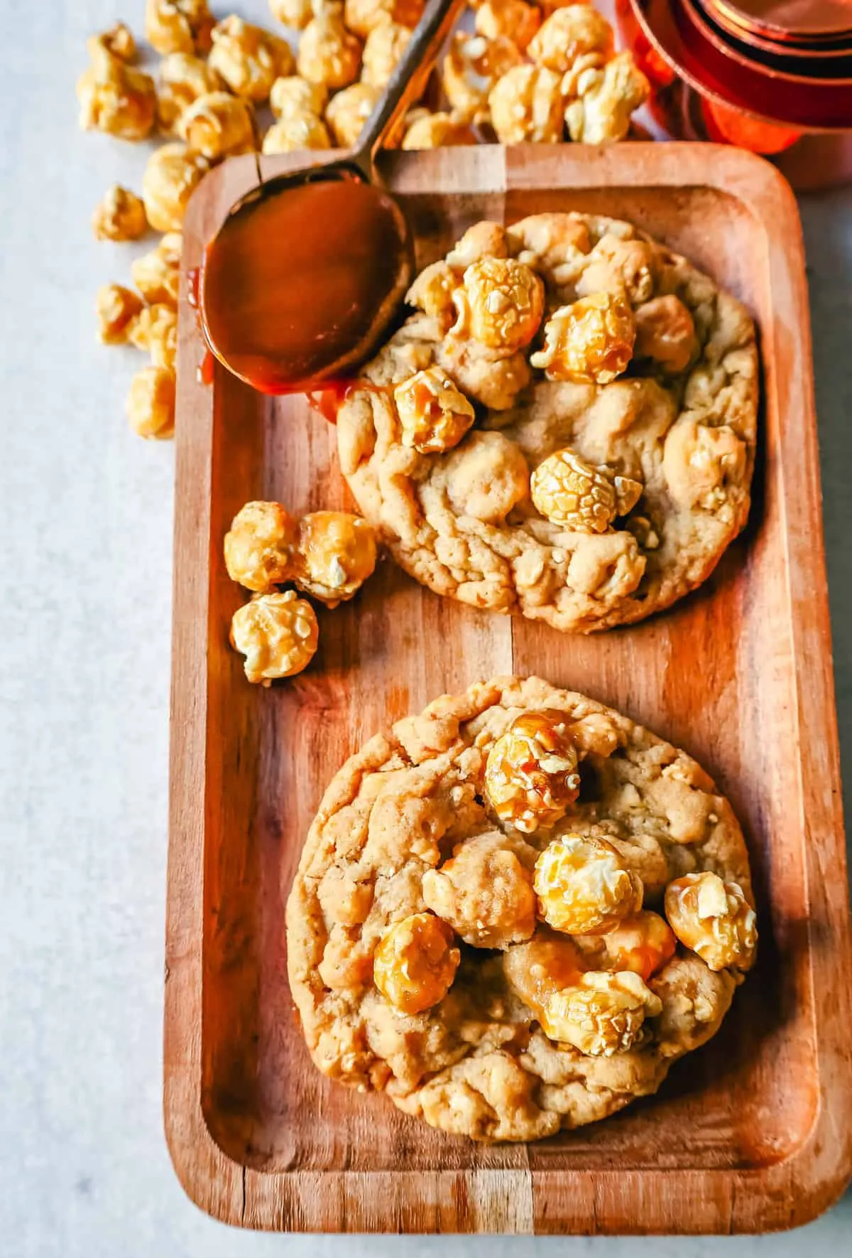 Chewy Chocolate Caramel Corn Cookies