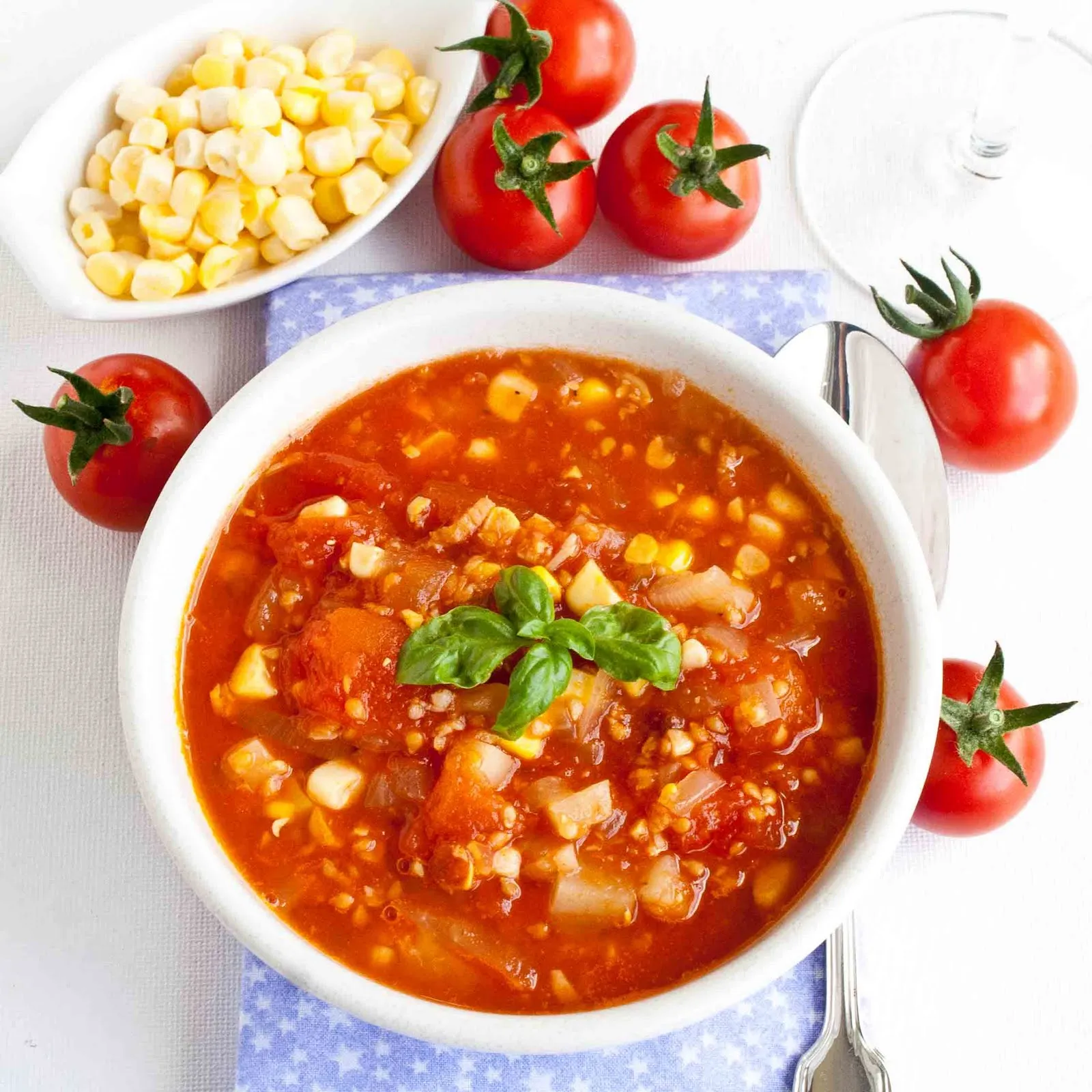 Chicken Corn and Tomato Chowder
