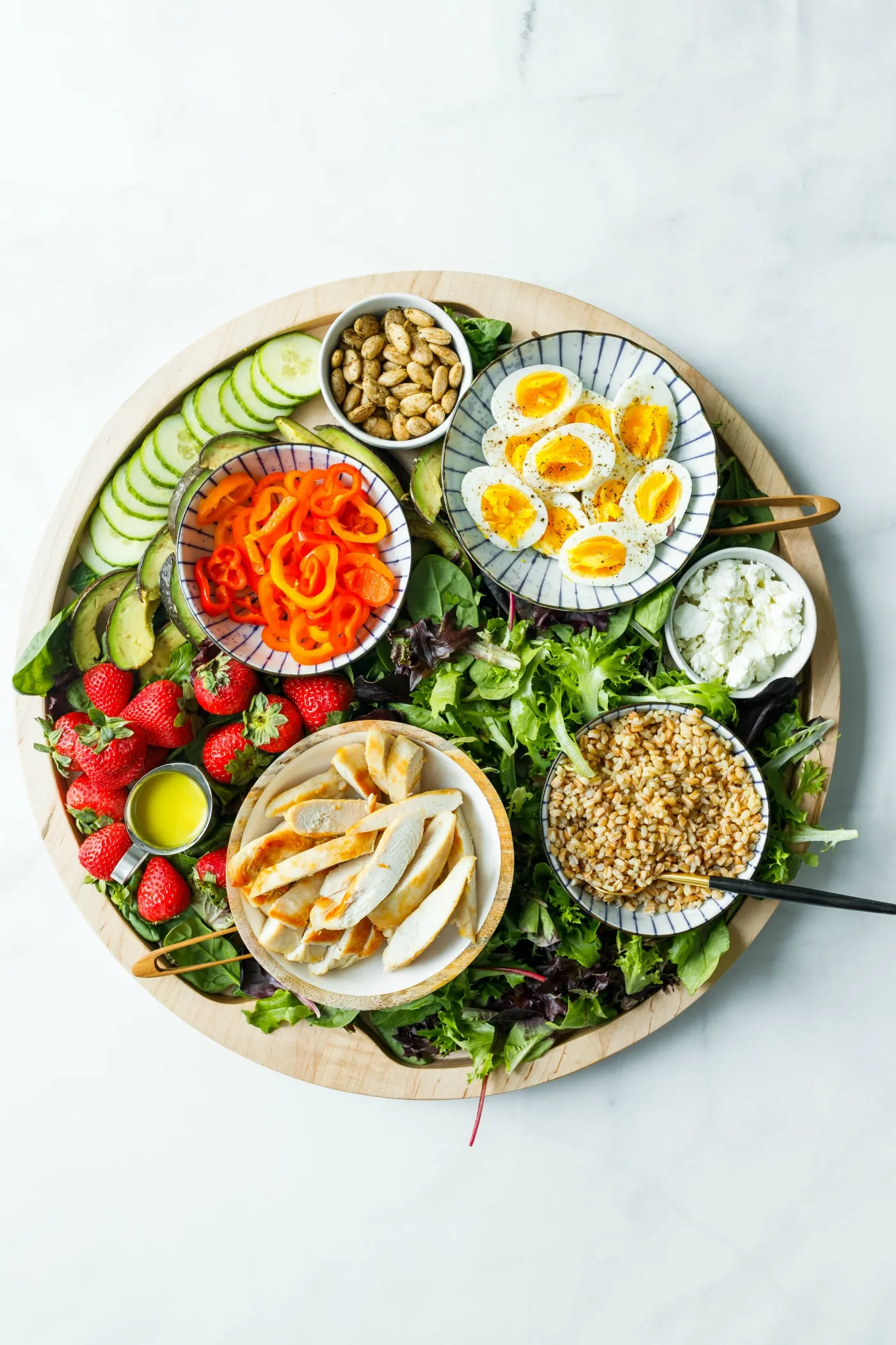 Chicken Farro Salad Board