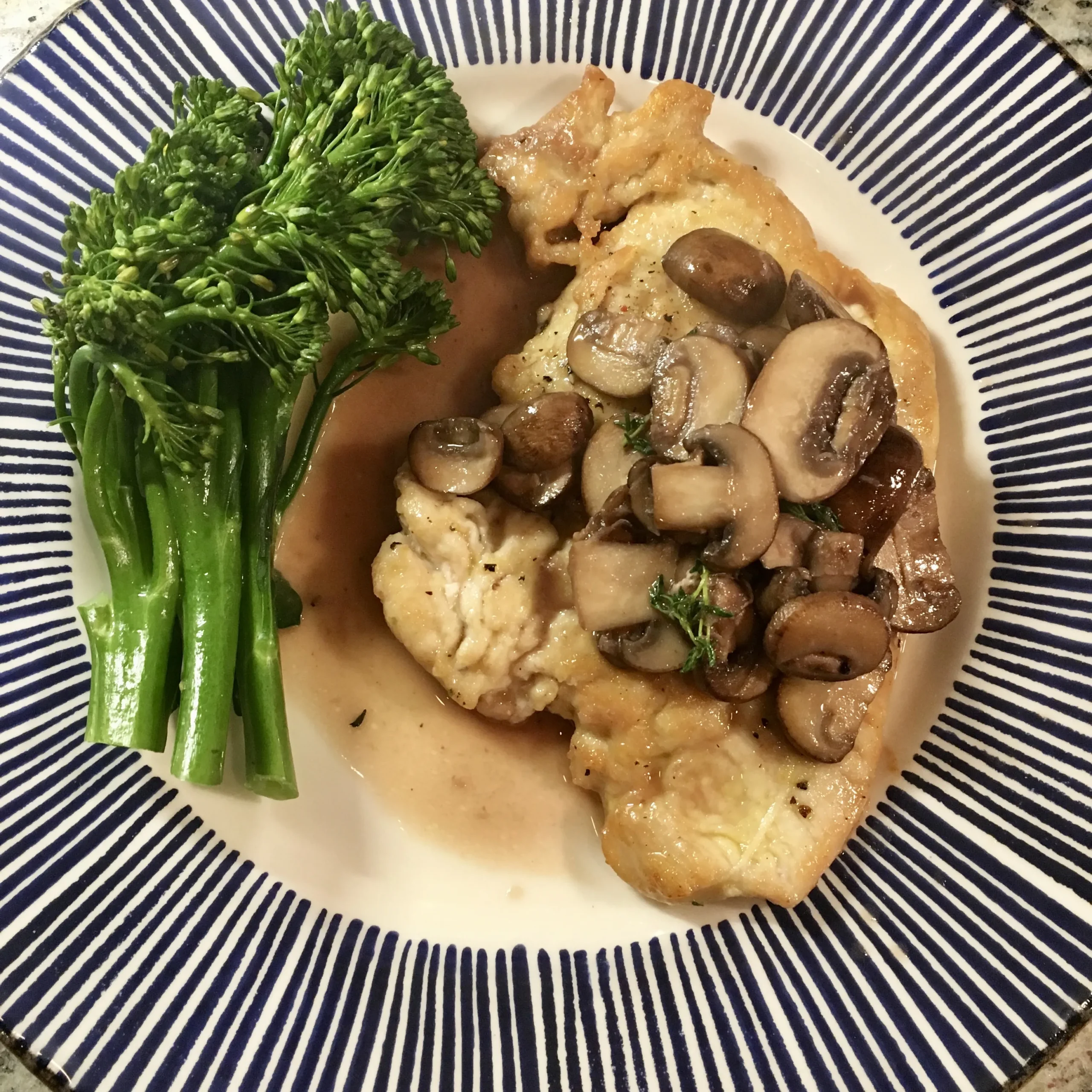 Chicken Scallopine with Mushroom Sauce