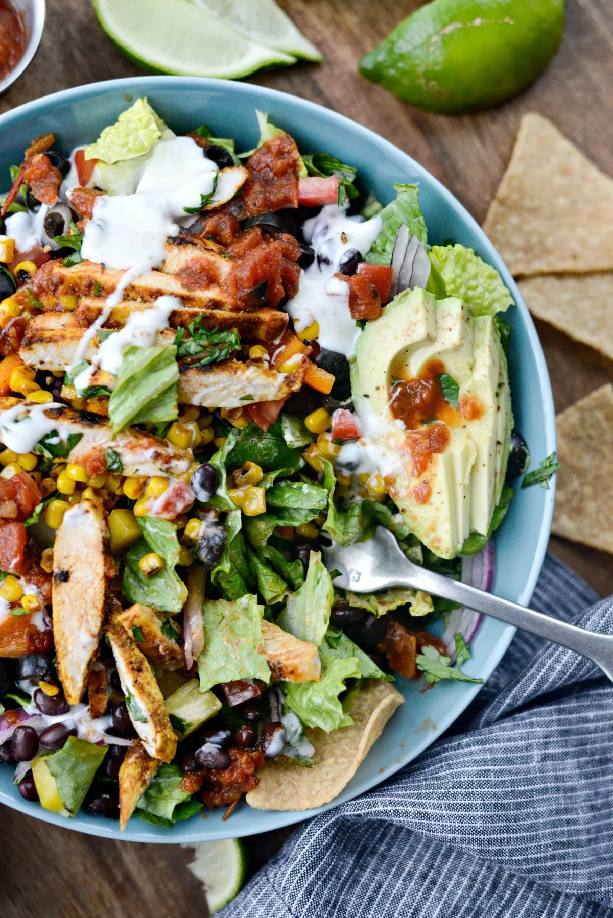 Chicken Taco Salad with Creamy Ranch