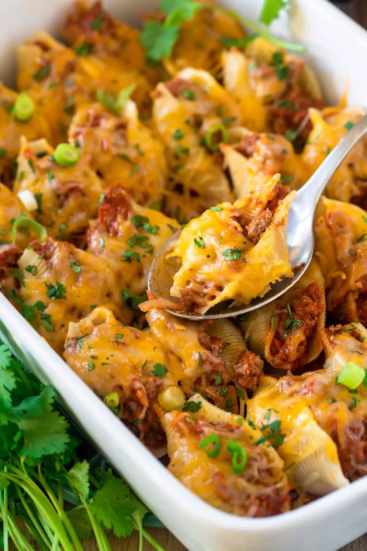 Chicken Taco Stuffed Shells