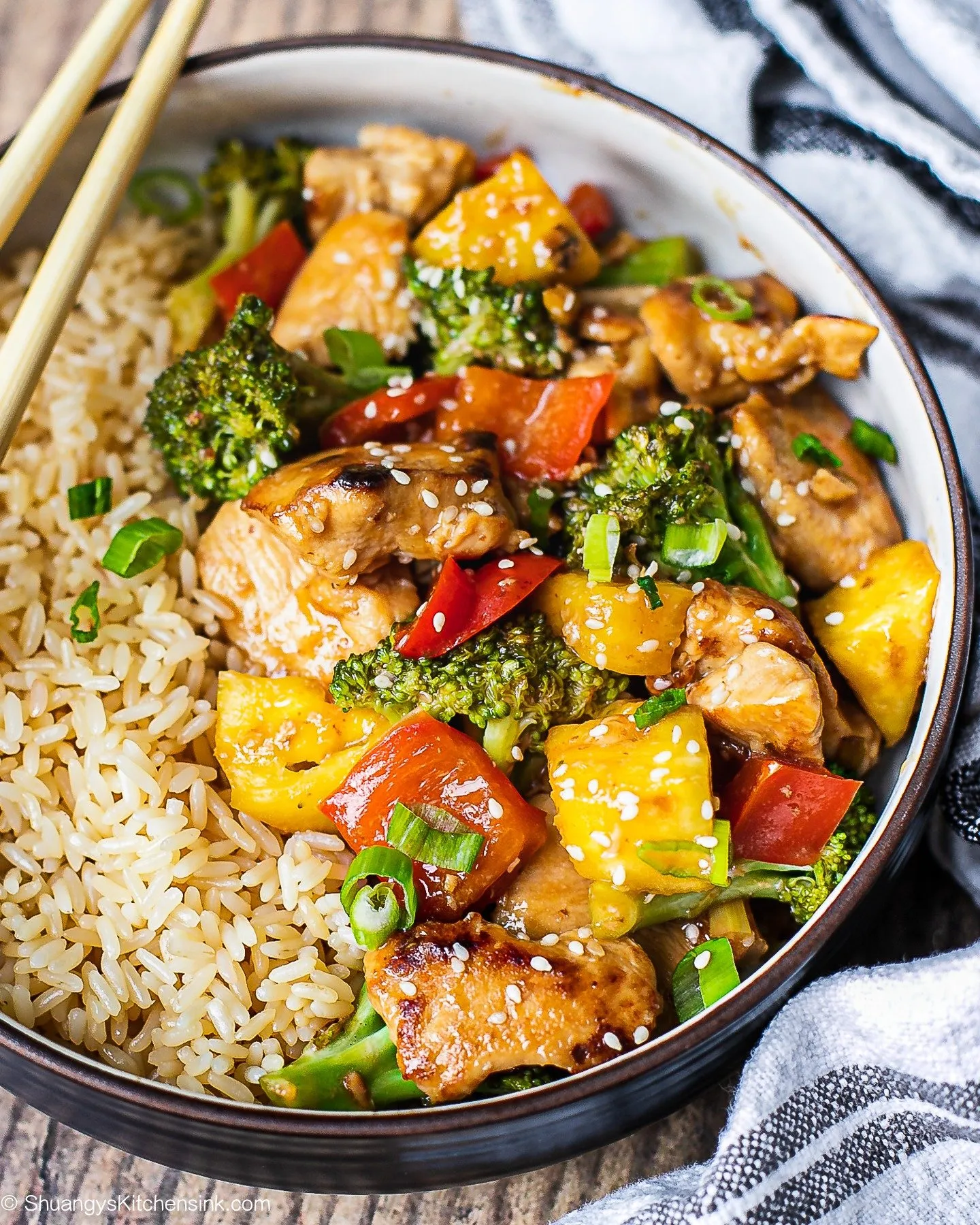Chicken Teriyaki Pineapple Rice Bowls