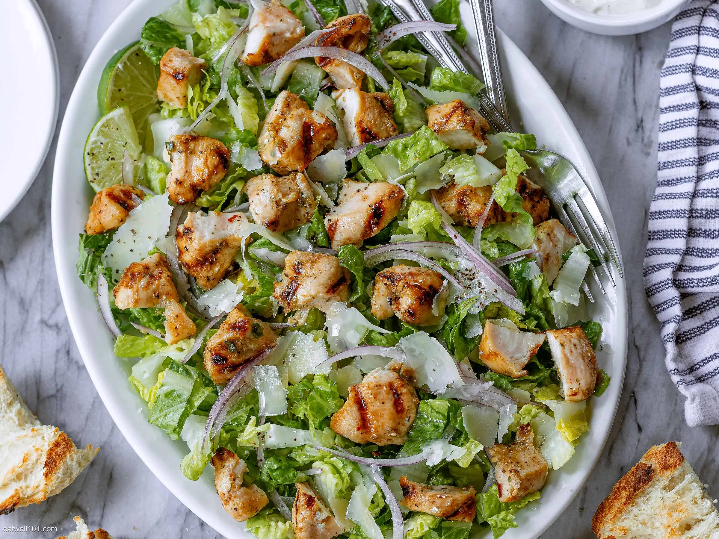 Chicken and Melon Salad with Honey and Lemon Dressing