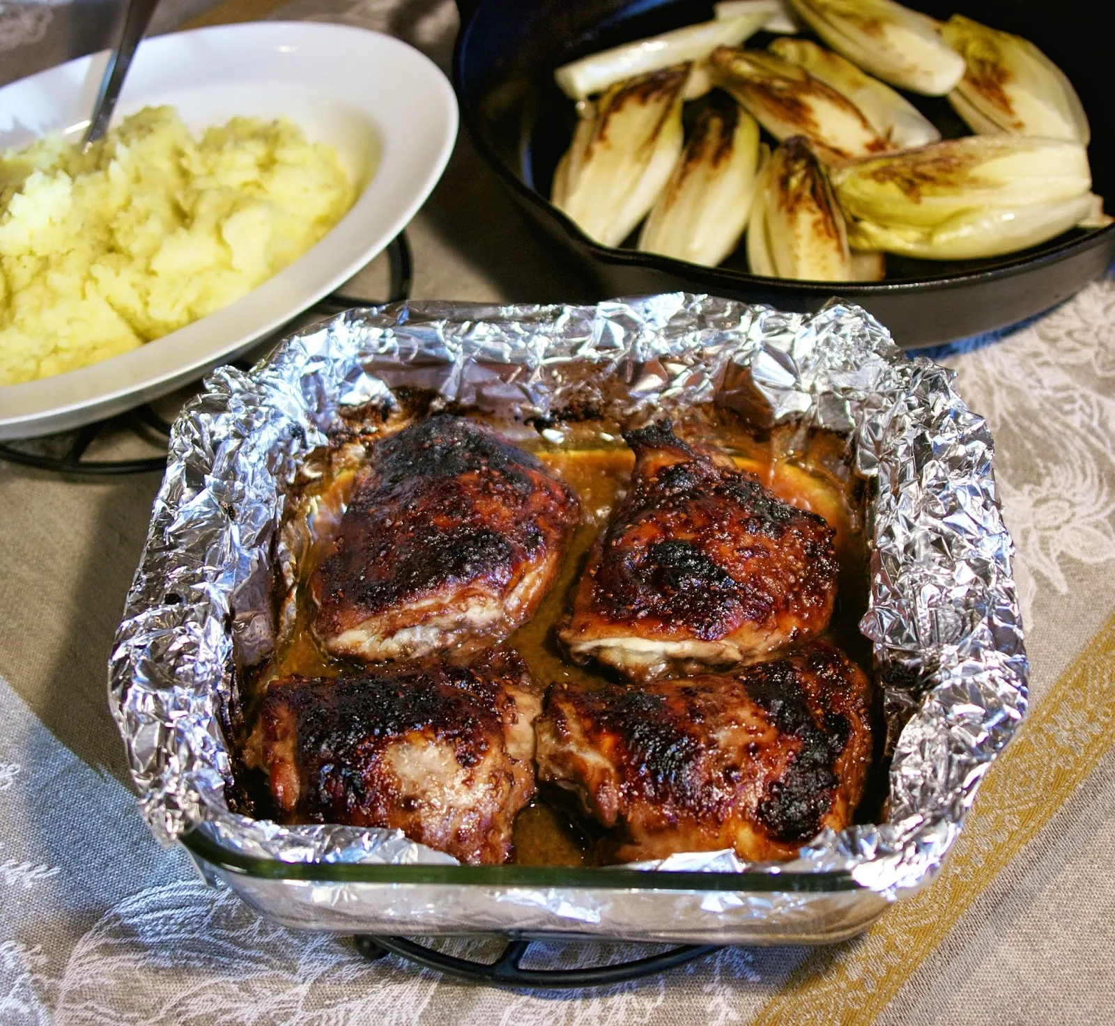 Chicken with Raspberry Glaze
