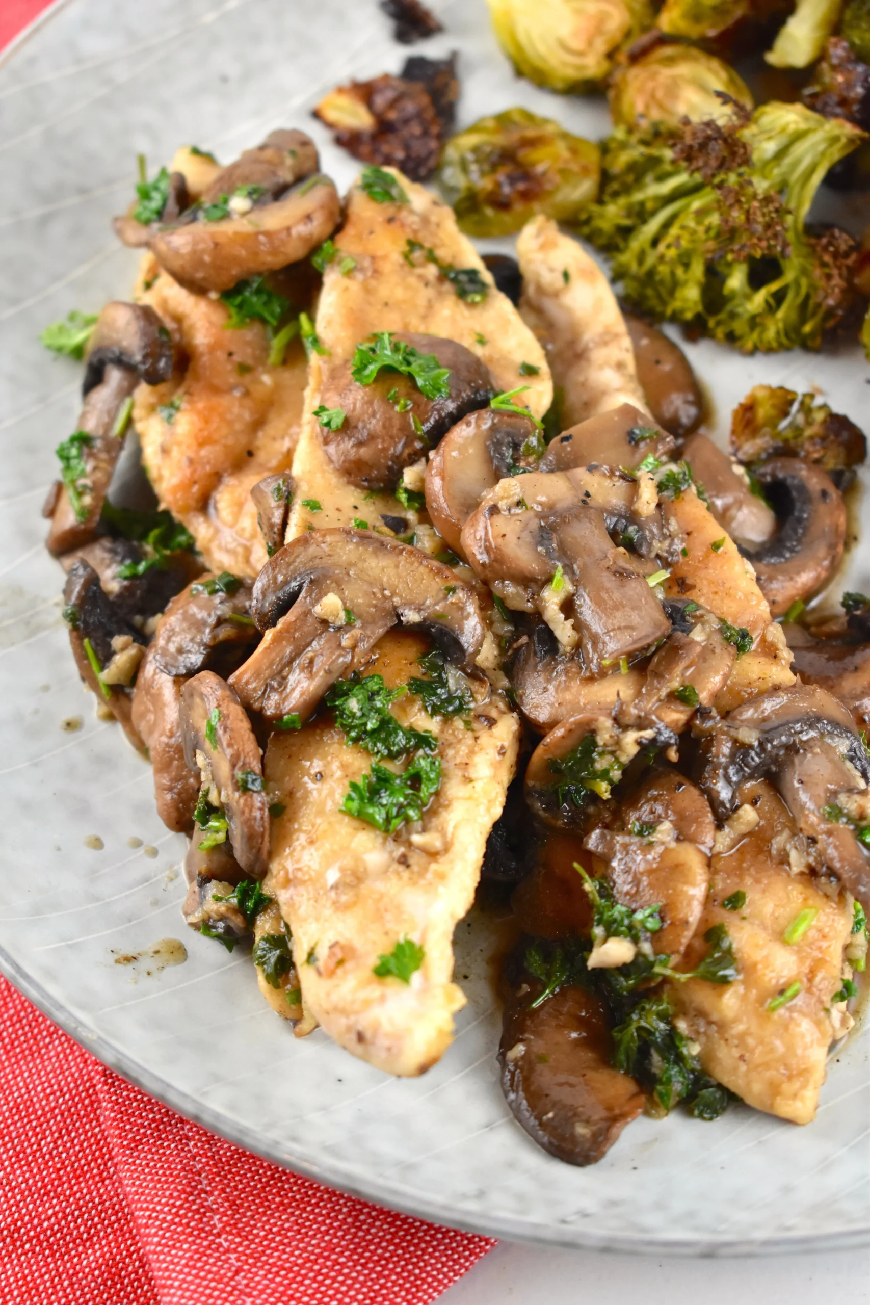 Chicken with Sweet Wine, Mushrooms, and Garlic