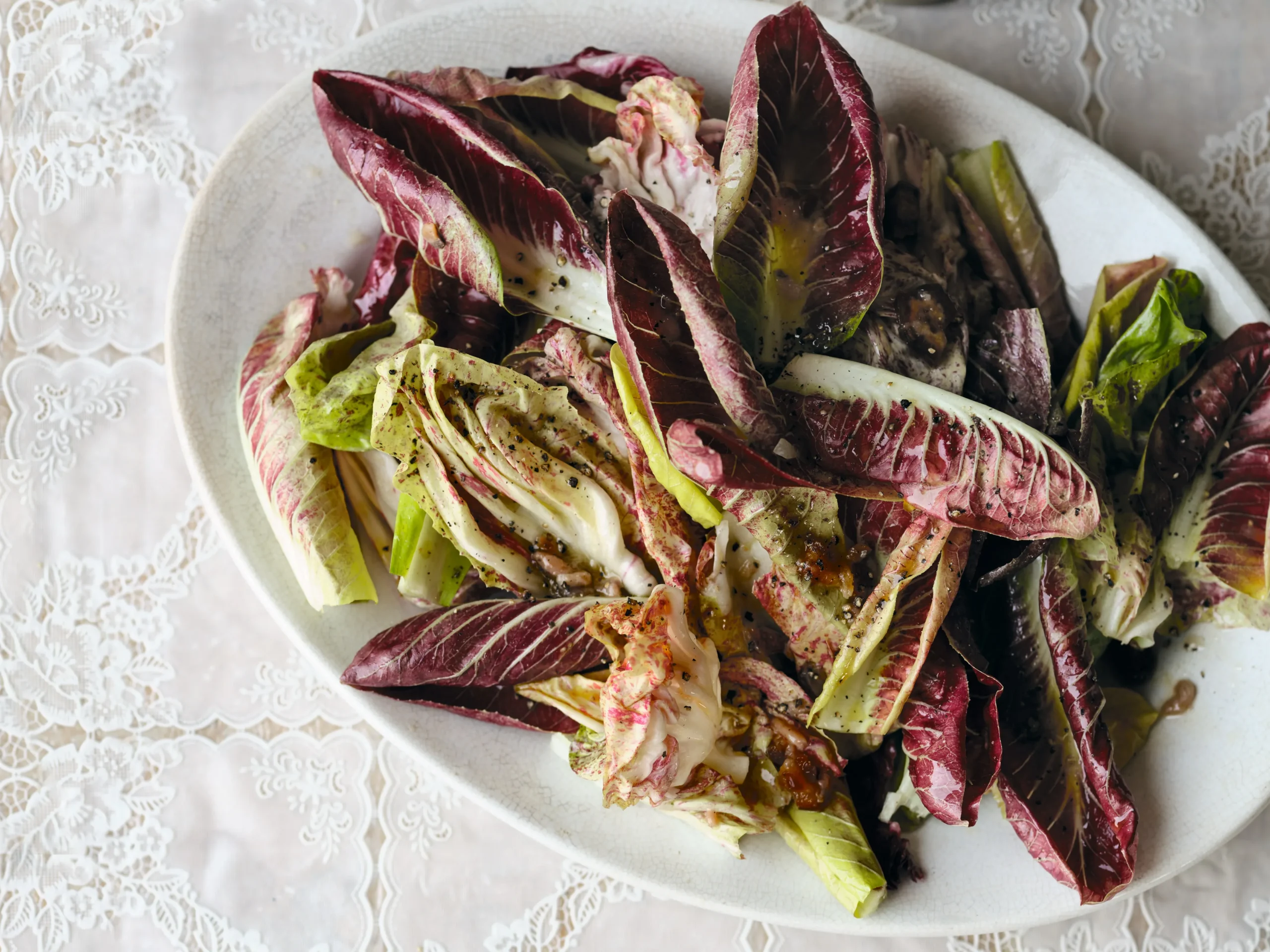 Chicory Salad with White Beans, Anchovies, and Parmesan